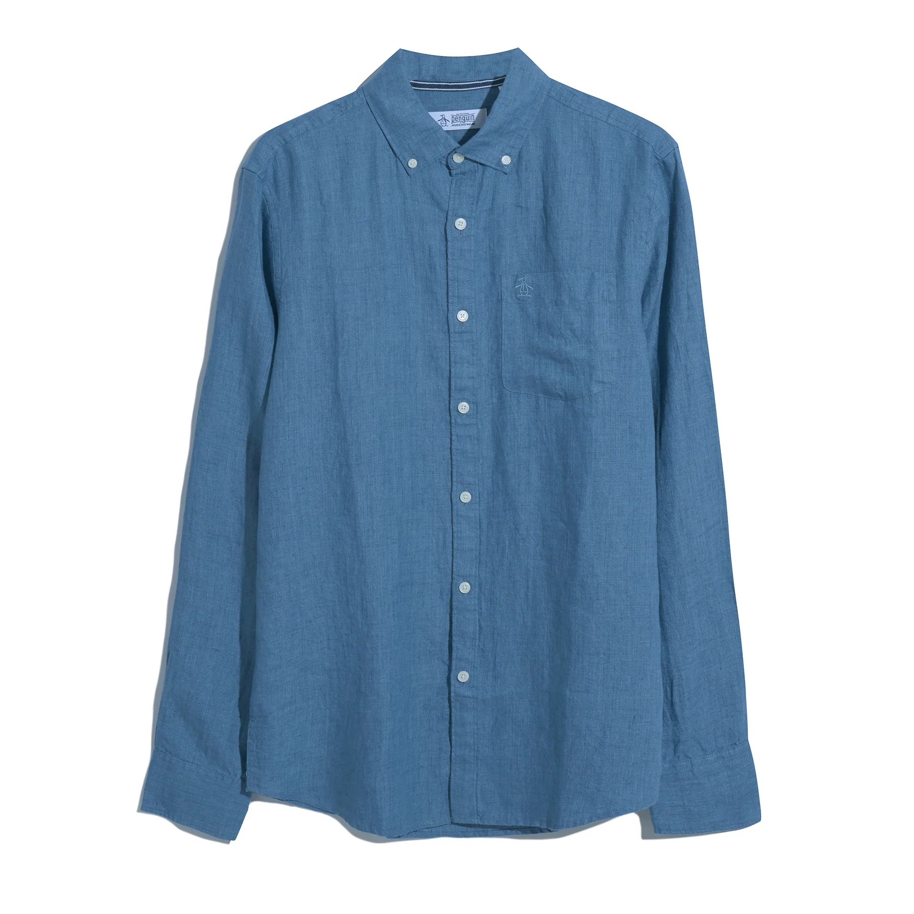Delave Linen Shirt In Copen Blue - Image 5