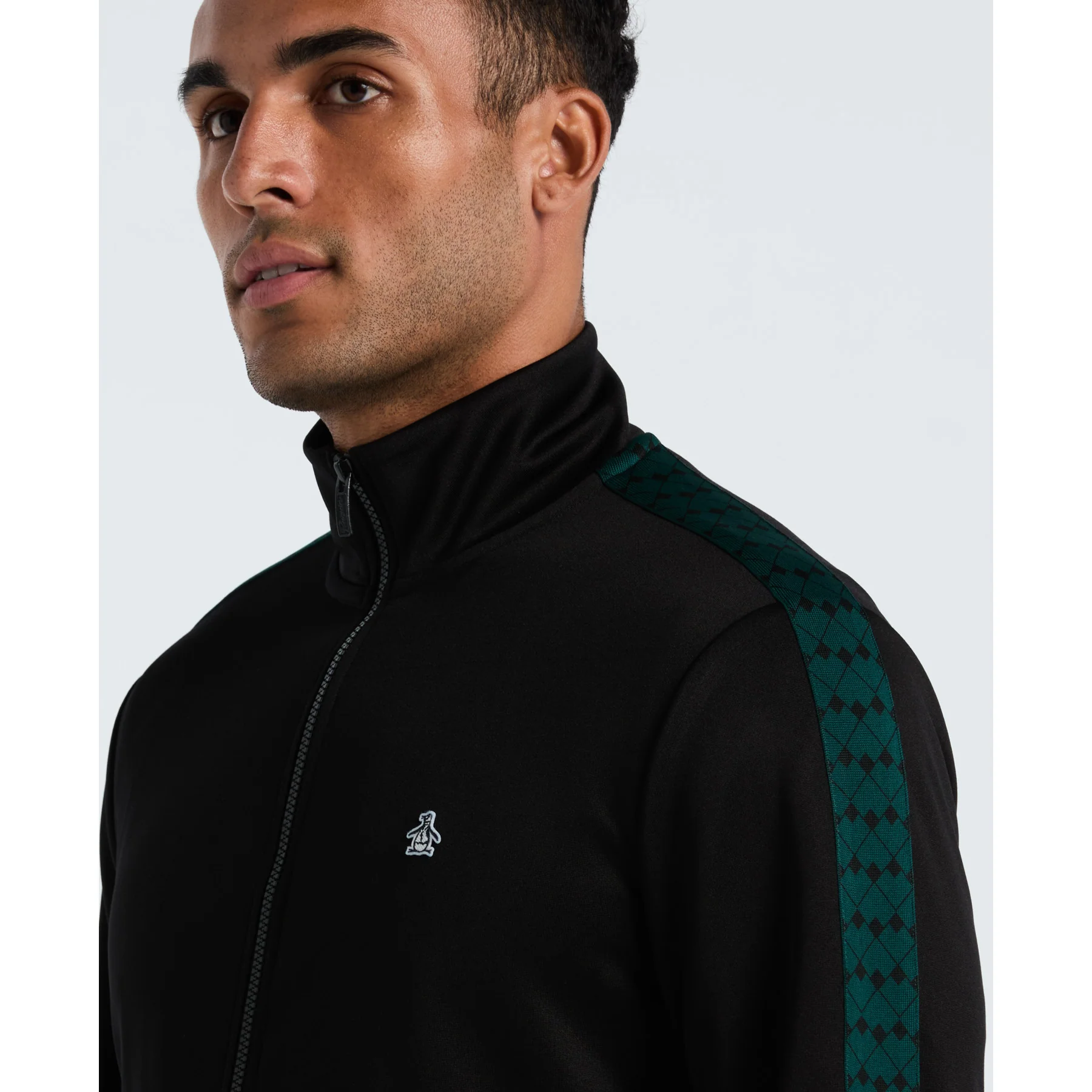 Double Knit Track Jacket In True Black - Image 3
