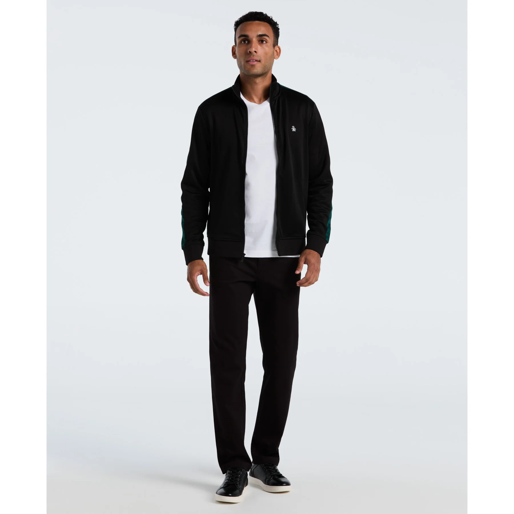 Double Knit Track Jacket In True Black - Image 4