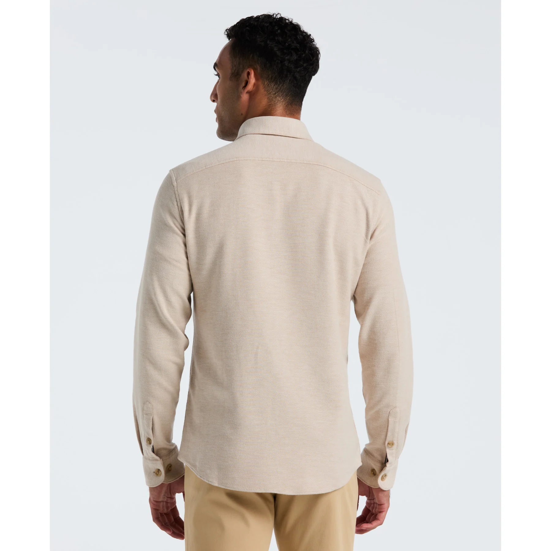 Double Weave Overshirt In Birch - Image 2
