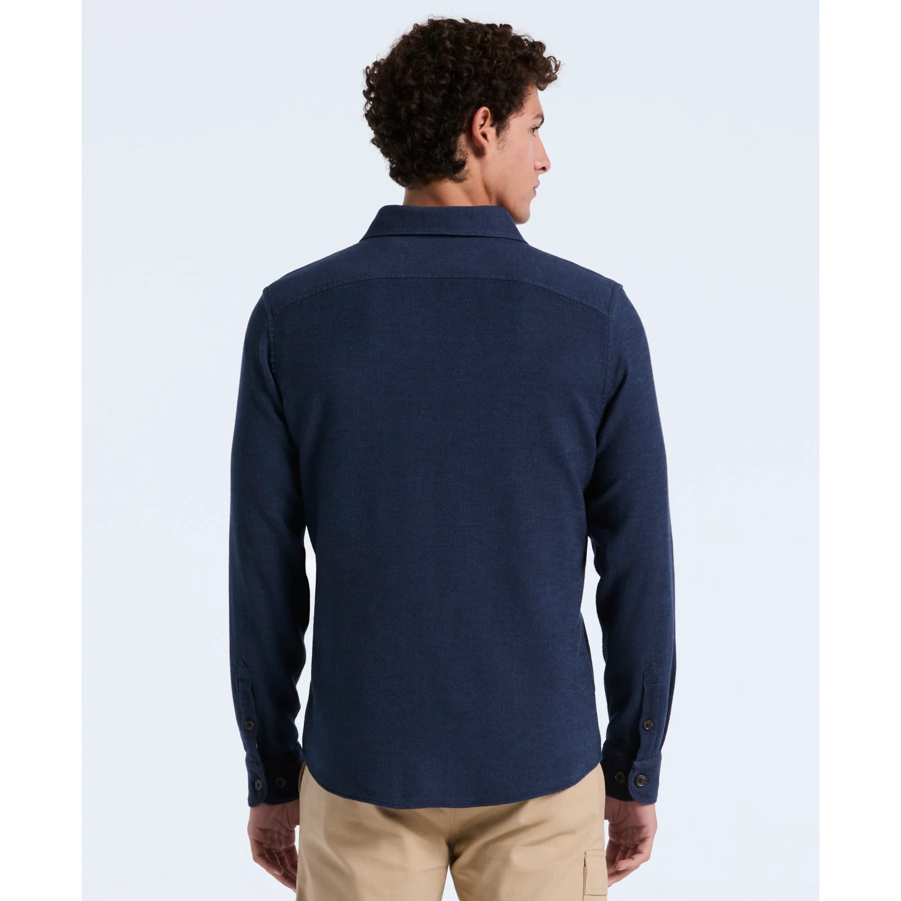Double Weave Overshirt In Dark Sapphire - Image 2