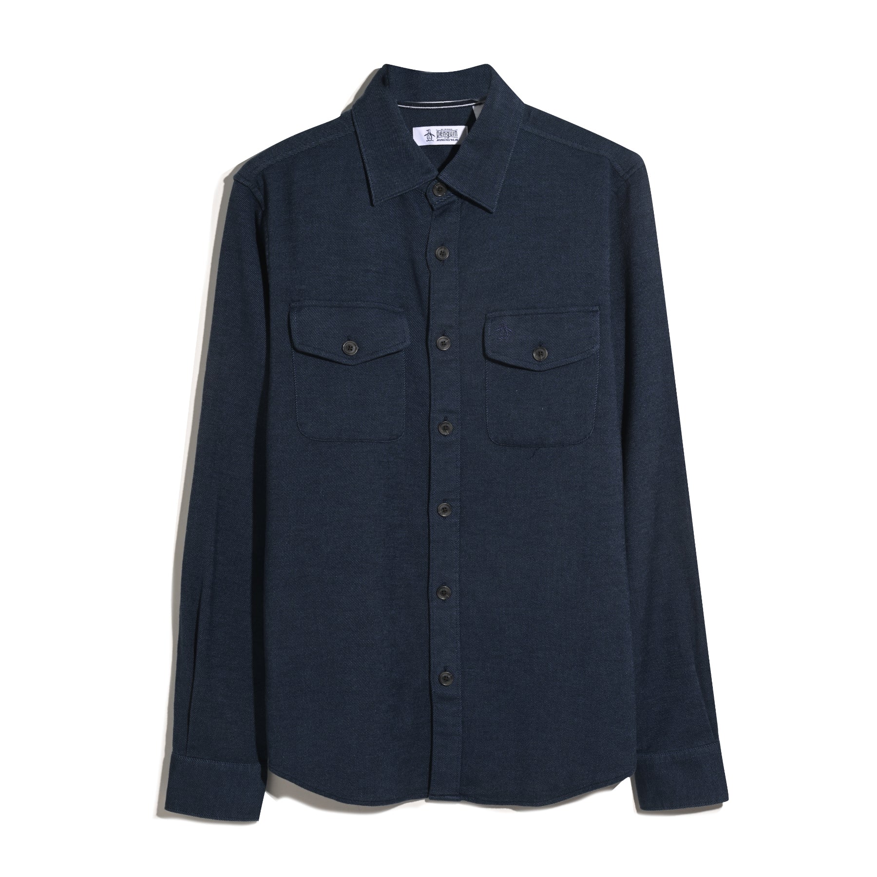 Double Weave Overshirt In Dark Sapphire - Image 5