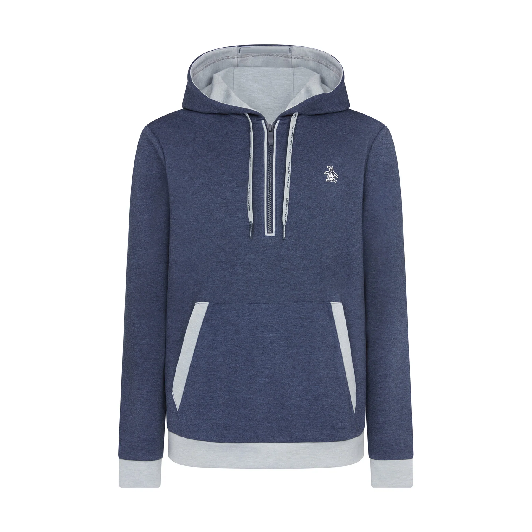 Earl Colour Block Golf Hoodie In Black Iris Bijou Heather - Image 5