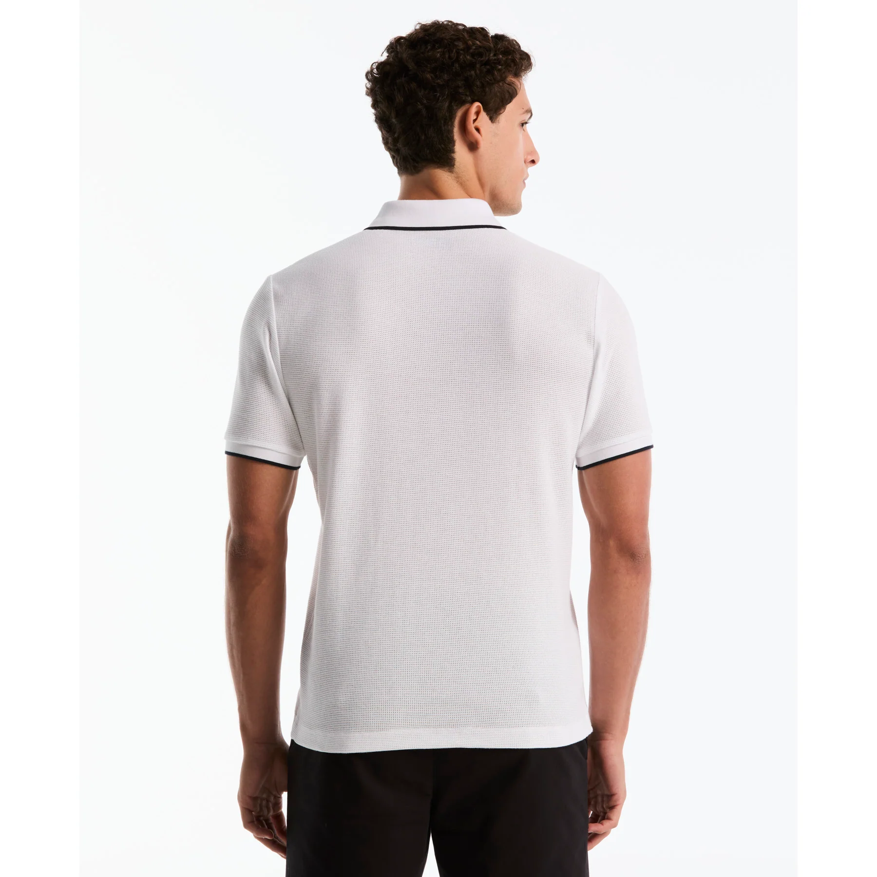 Earl Mesh Pride Polo Shirt In Bright White - Image 3