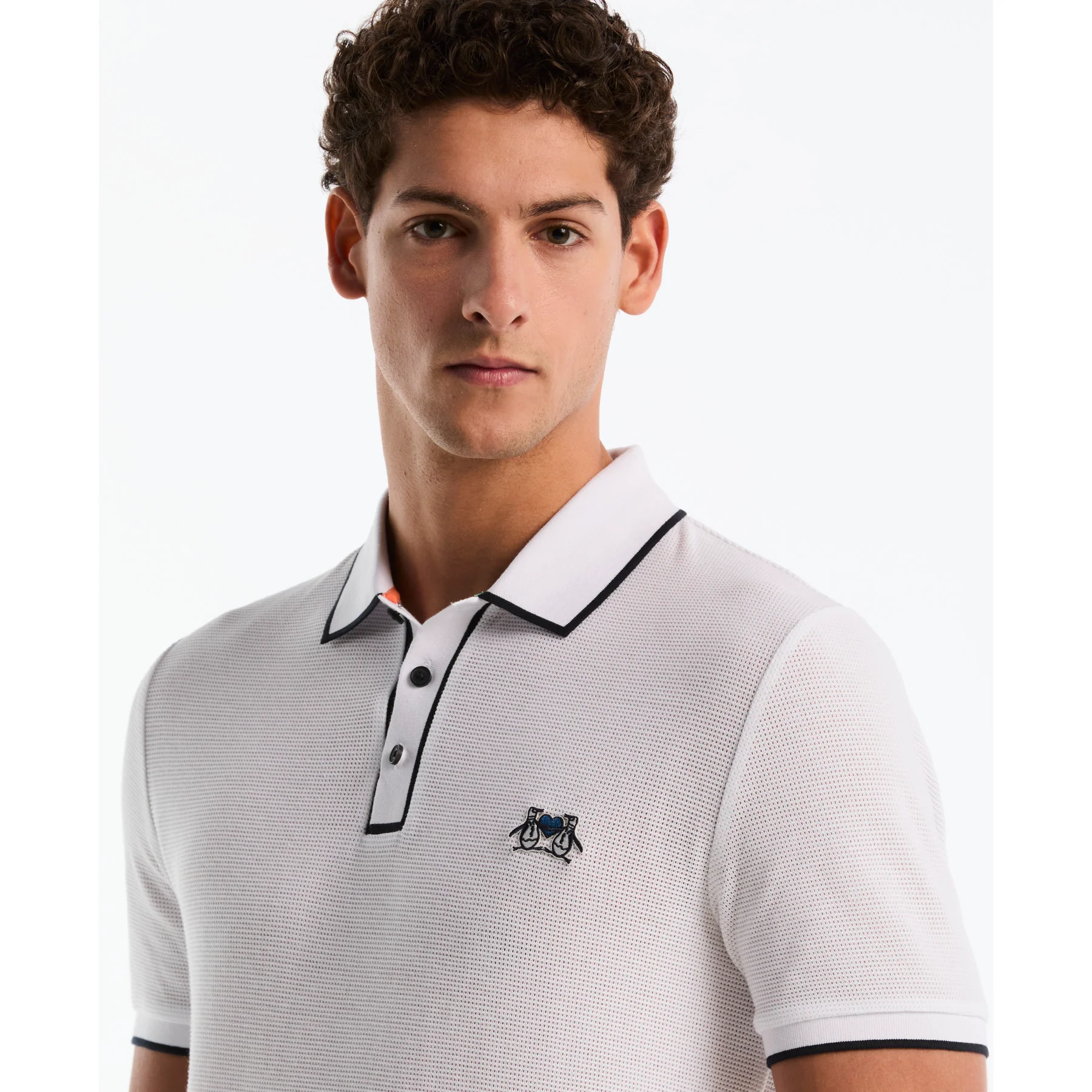 Earl Mesh Pride Polo Shirt In Bright White - Image 4