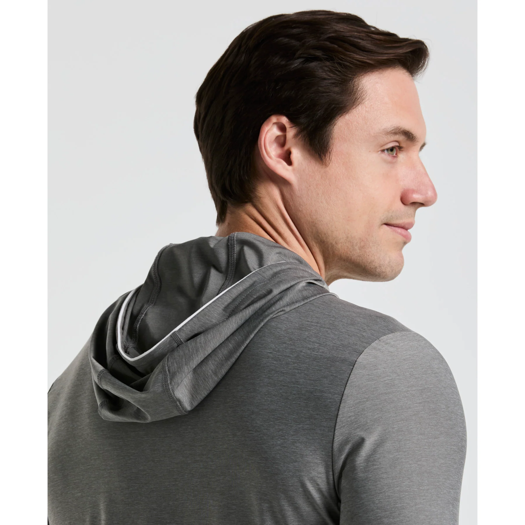 Earl Performance Golf Hoodie In Quiet Grey Heather - Image 3