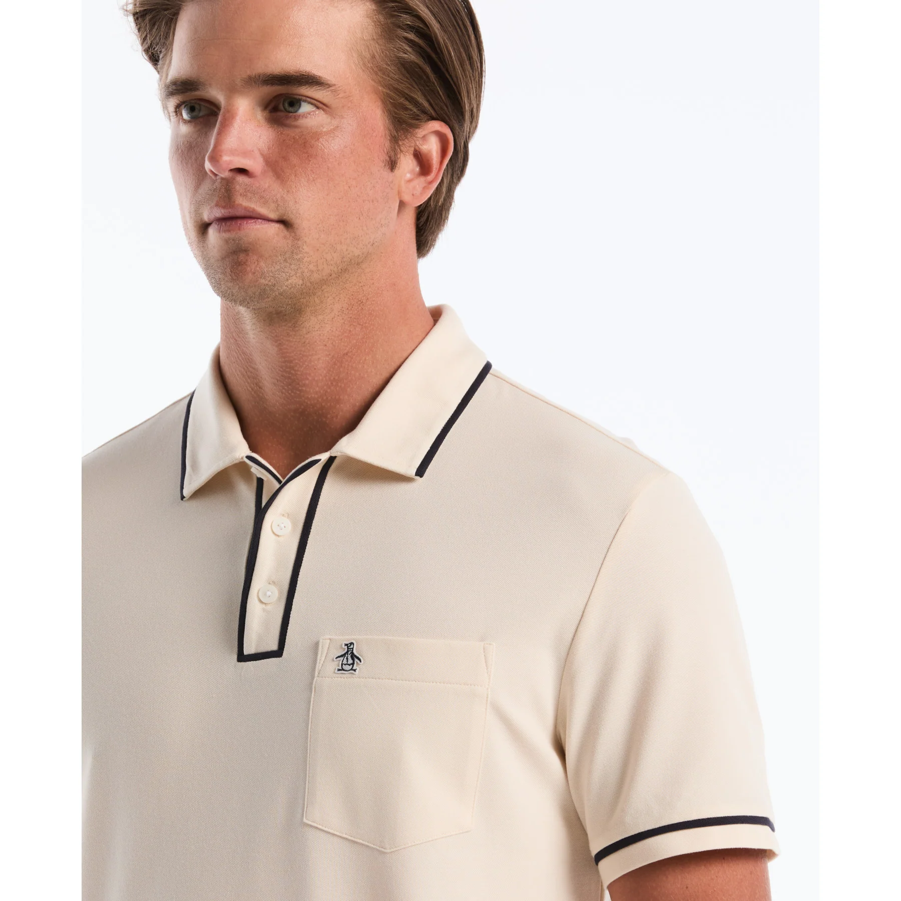 Earl Pique Polo Shirt In Birch - Image 3