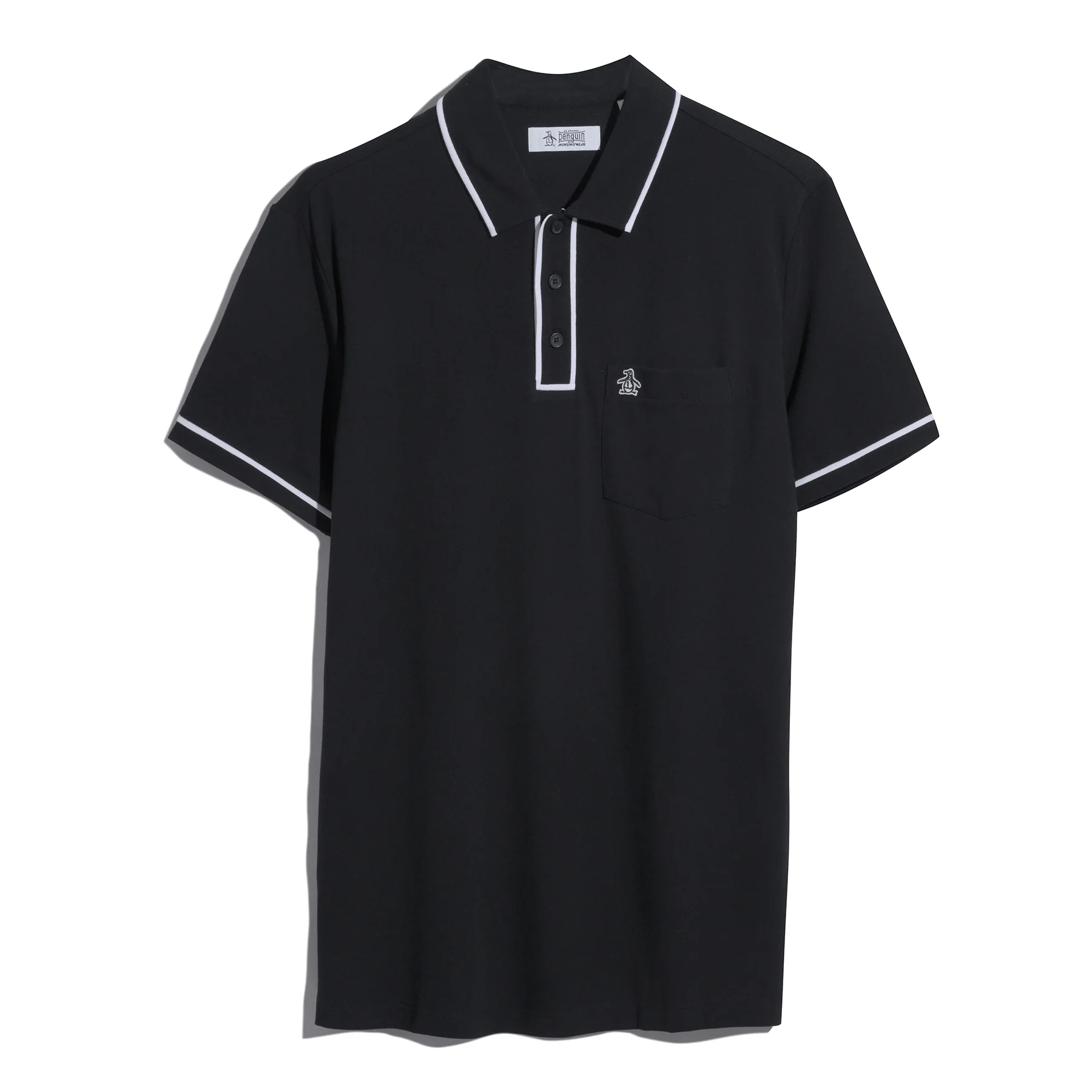 Earl Pique Polo Shirt In True Black - Image 5