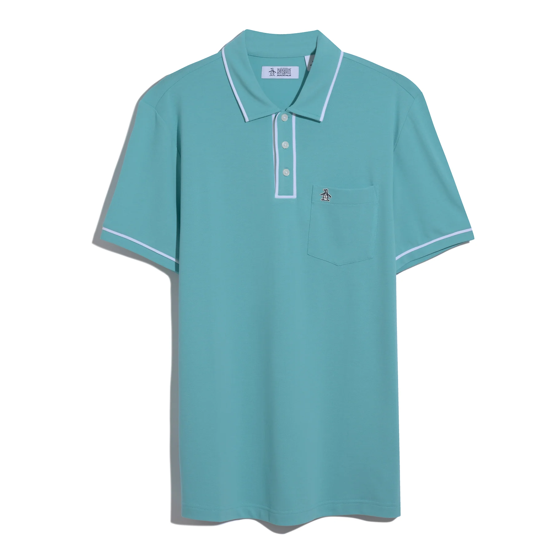 Earl Pique Polo Shirt In Aquarelle - Image 6