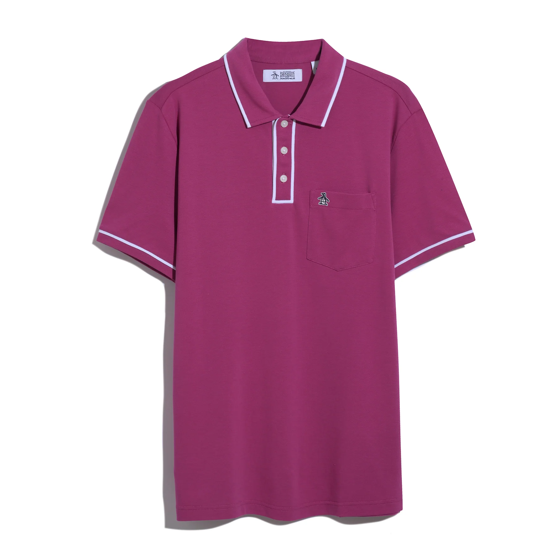 Earl Pique Polo Shirt In Magenta Haze - Image 6