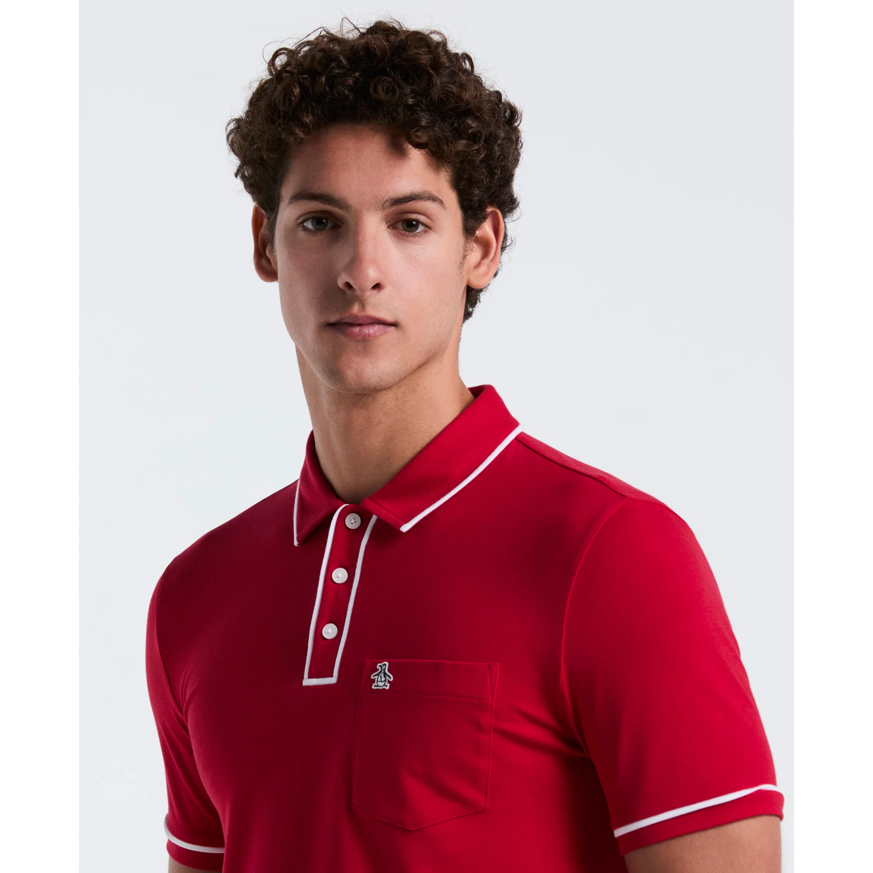 Earl Pique Polo Shirt In Red - Image 4