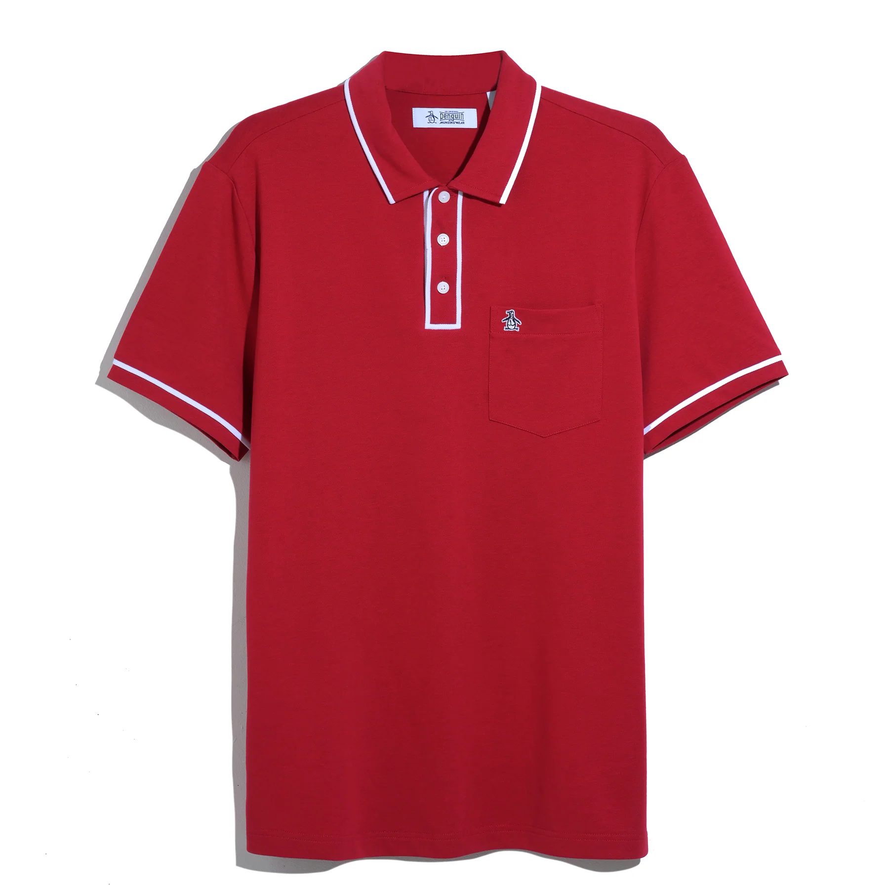 Earl Pique Polo Shirt In Red - Image 5