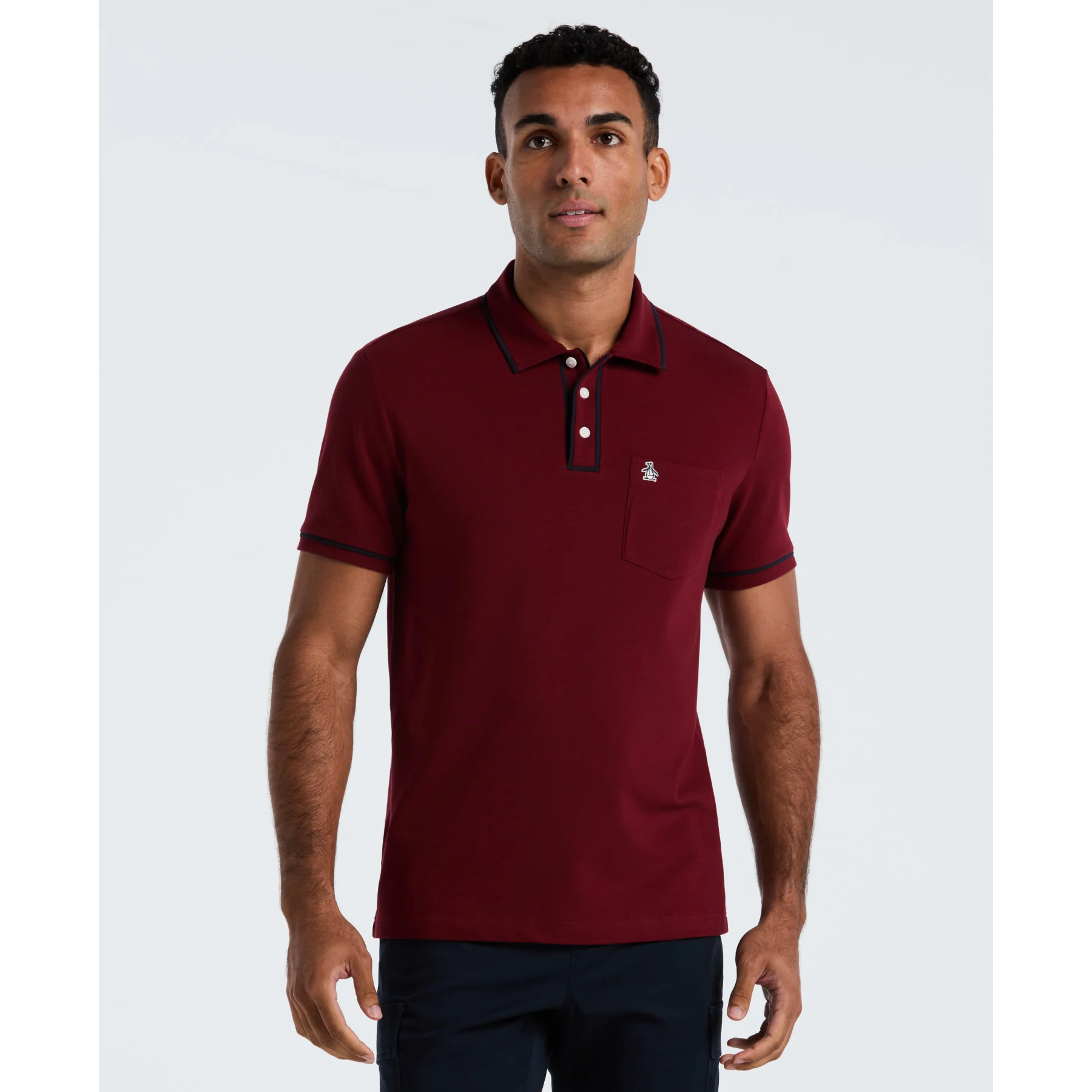 Earl Pique Polo Shirt In Cabernet