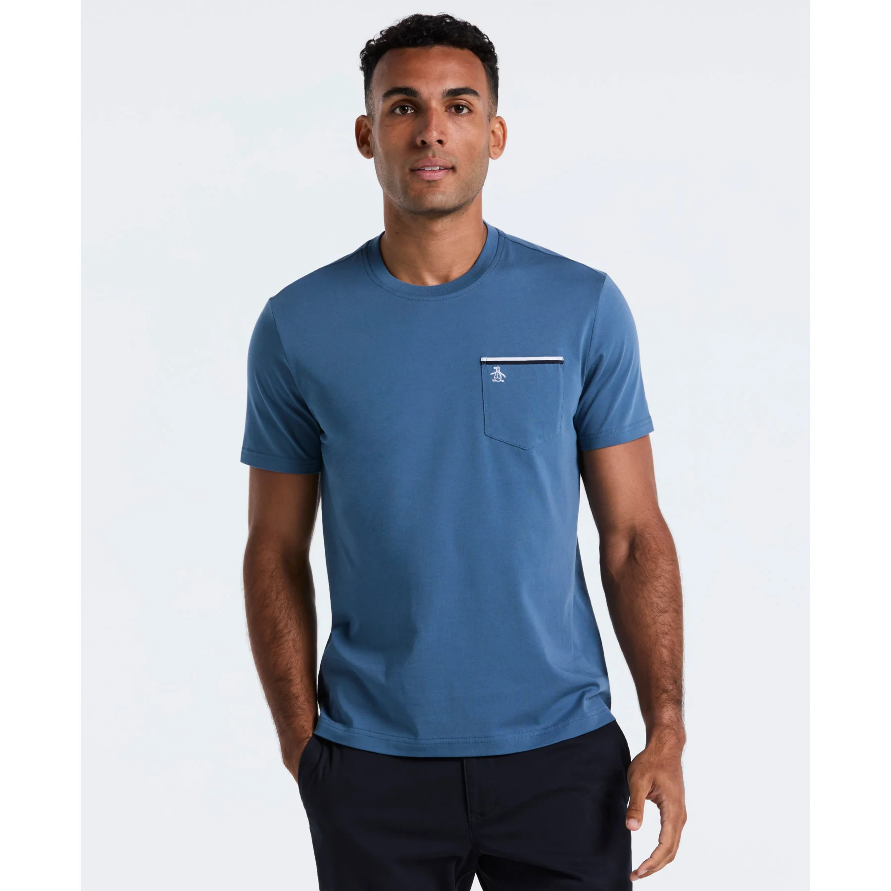 Earl Tape Tipped Pocket T-Shirt In Copen Blue