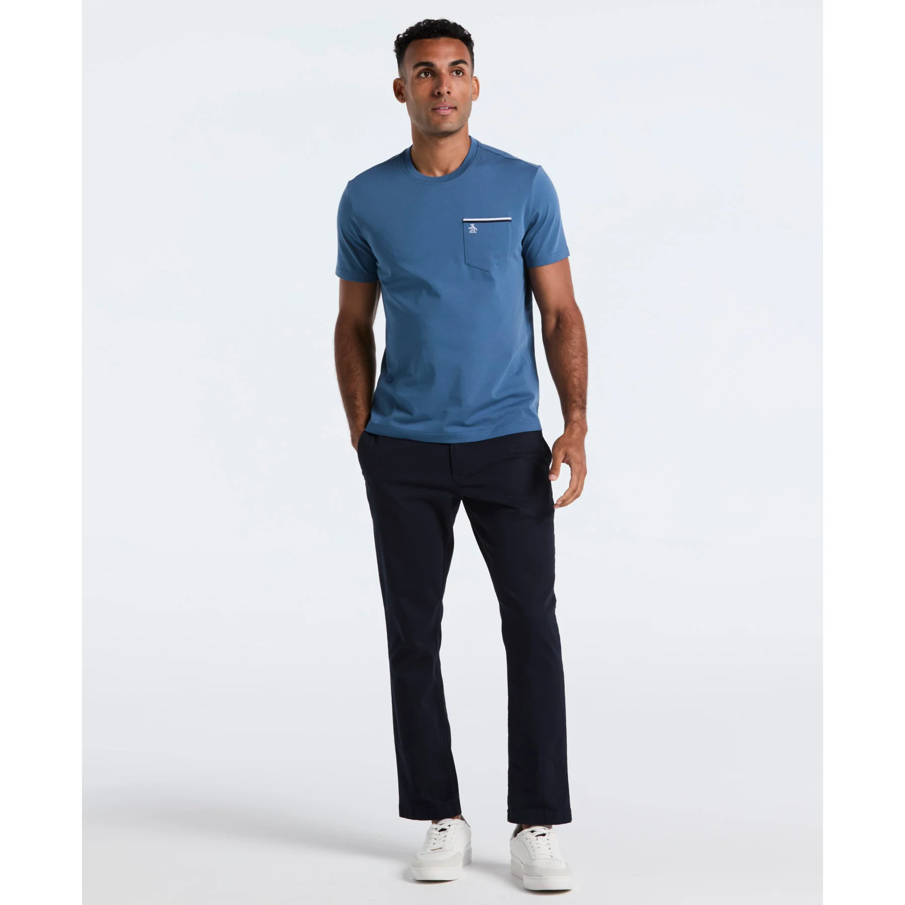 Earl Tape Tipped Pocket T-Shirt In Copen Blue - Image 4
