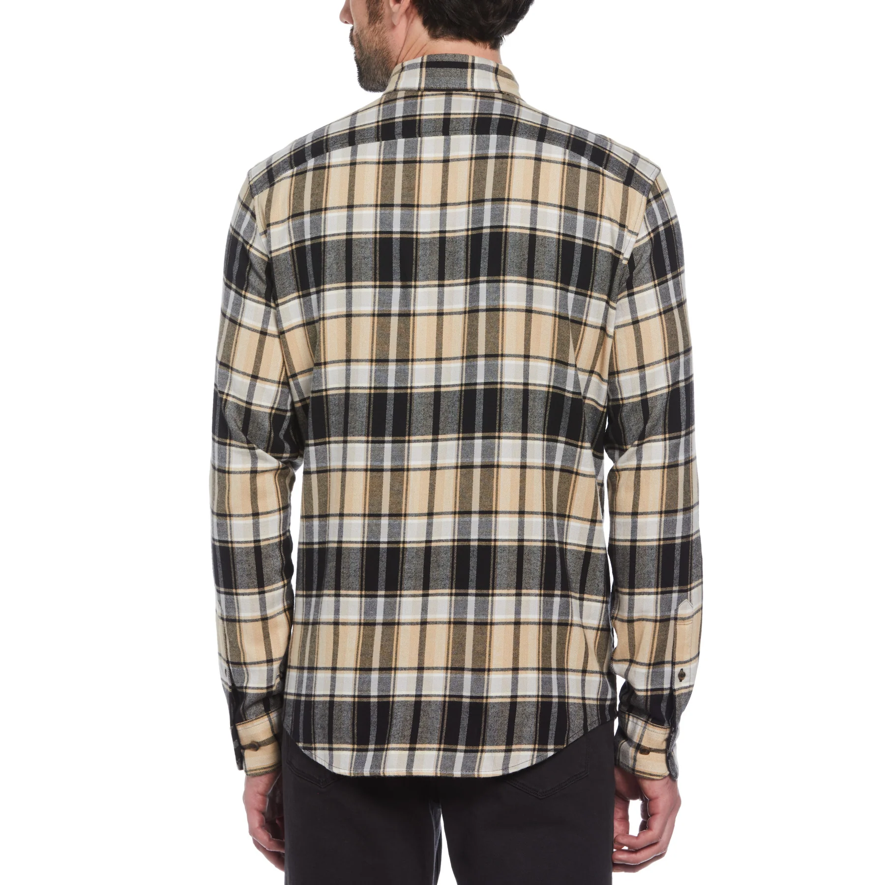 Ecovero™ Blend Plaid Flannel Shirt In True Black - Image 2
