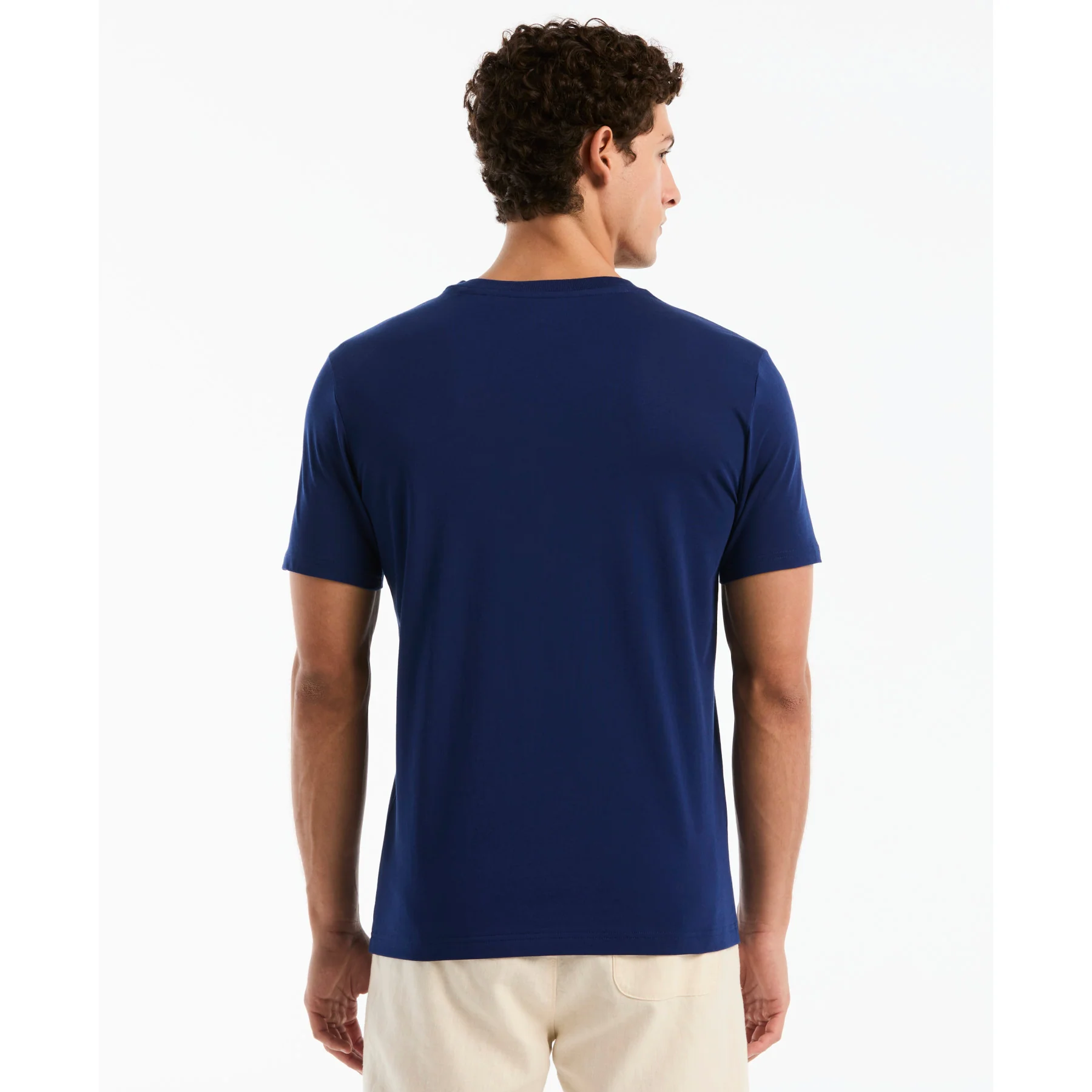 Embroidered Floral Graphic T-Shirt In Blue Depths - Image 3