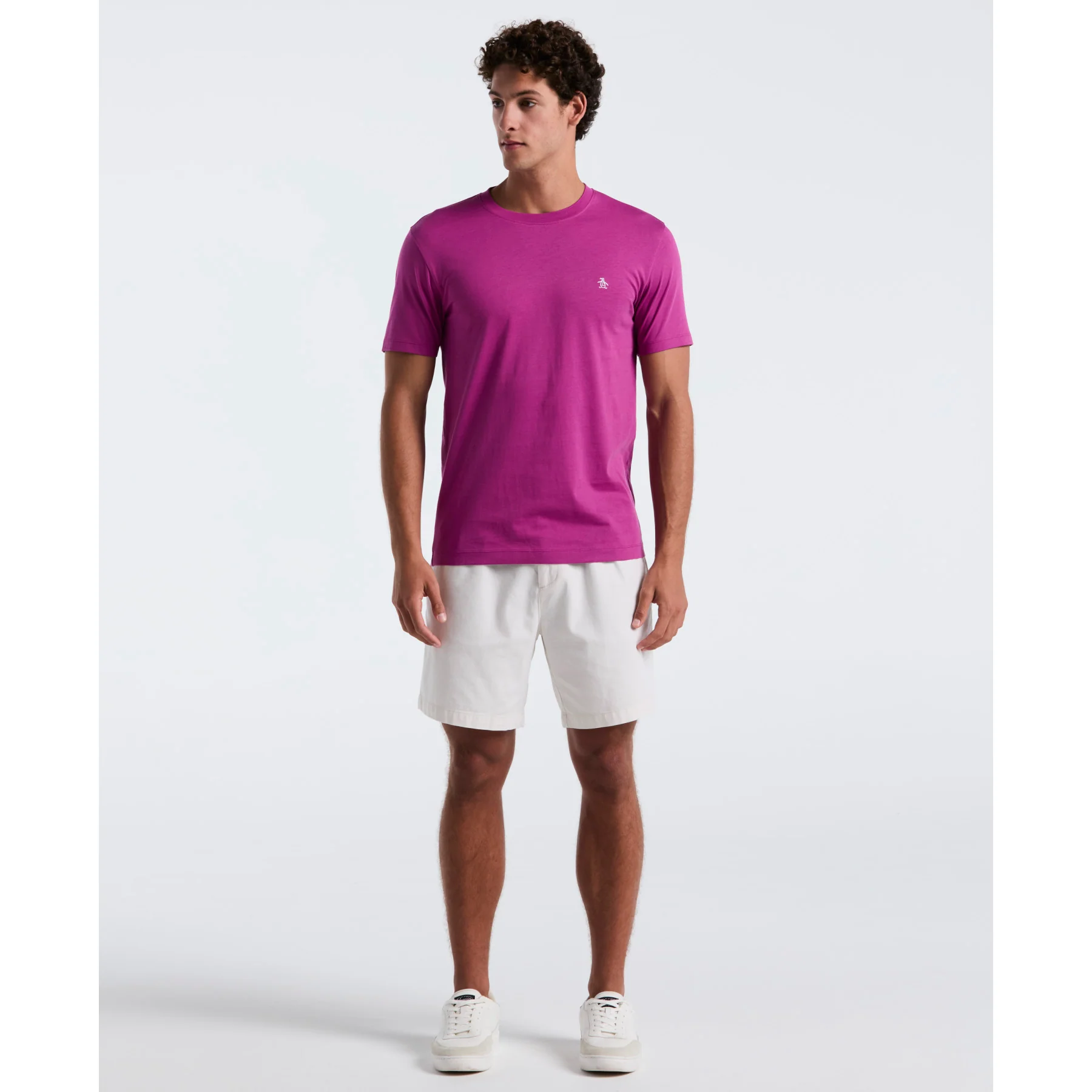 Pin Point Embroidered Pete T-Shirt In Vivid Viola - Image 4