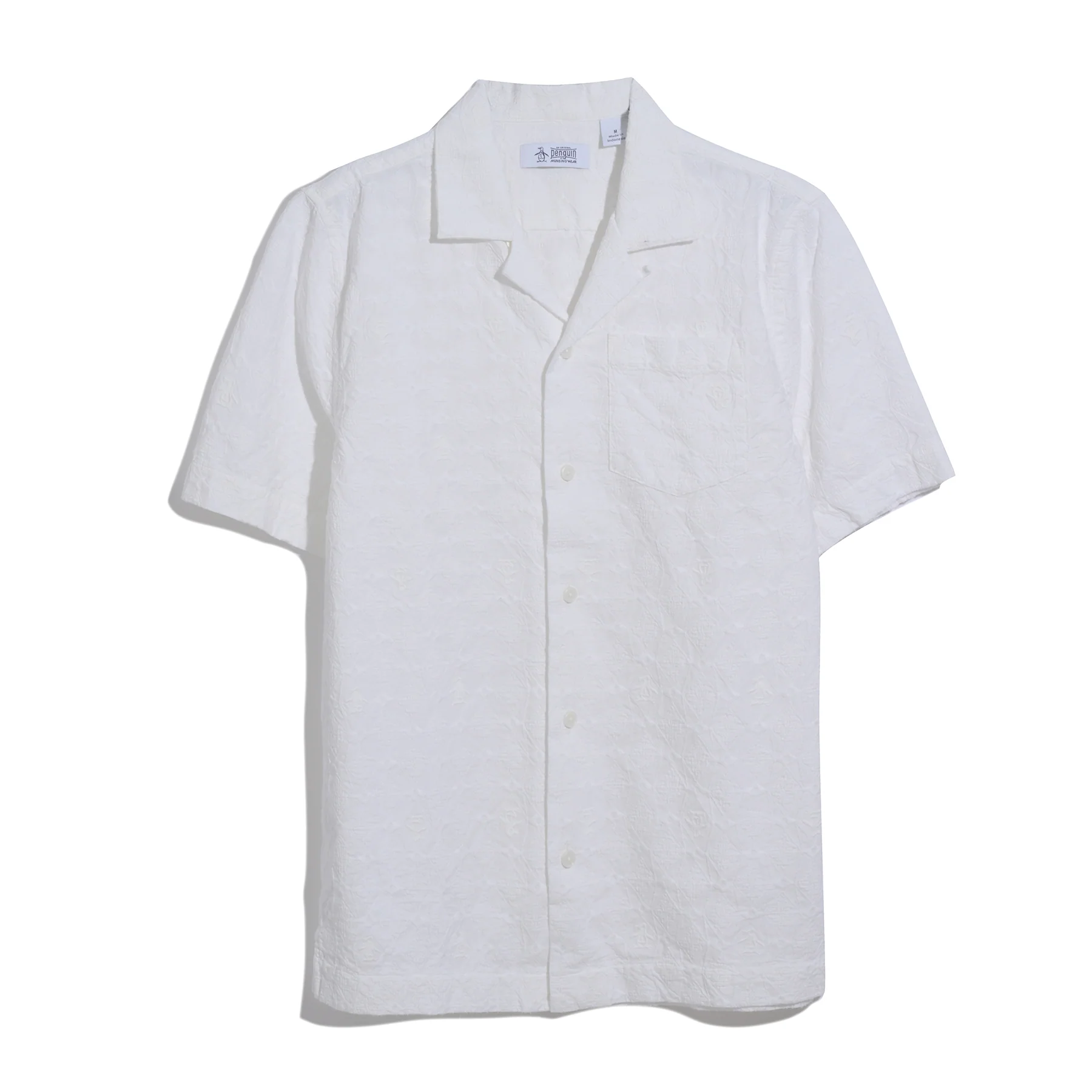 Embroidered Penguin Short Sleeve Shirt In Bright White - Image 6