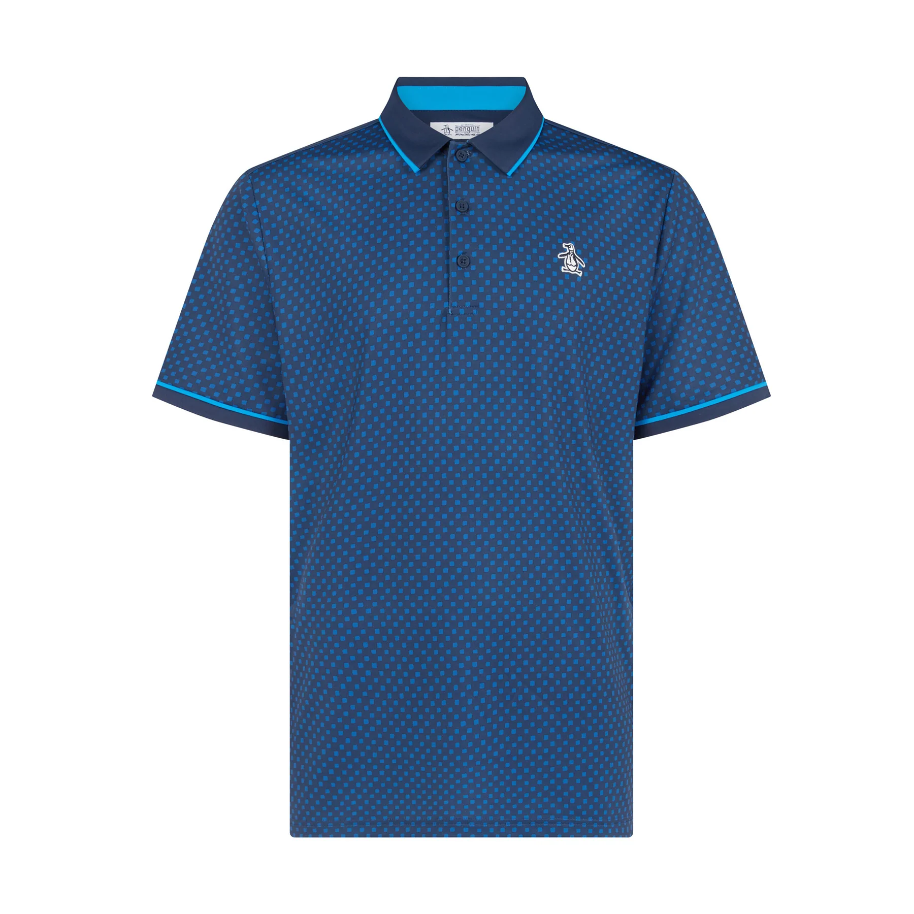 Engineered Novelty Caddy Print Golf Polo Shirt In Black Iris - Image 5