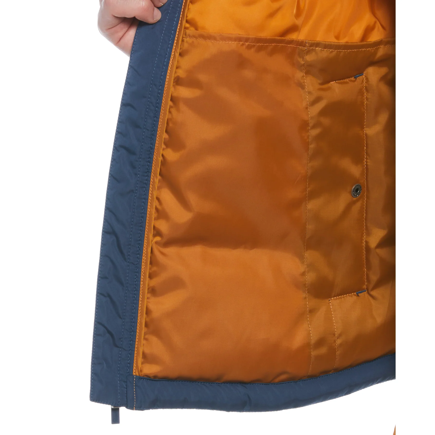 Faux Down Color Block Gilet In Sargasso Sea - Image 5