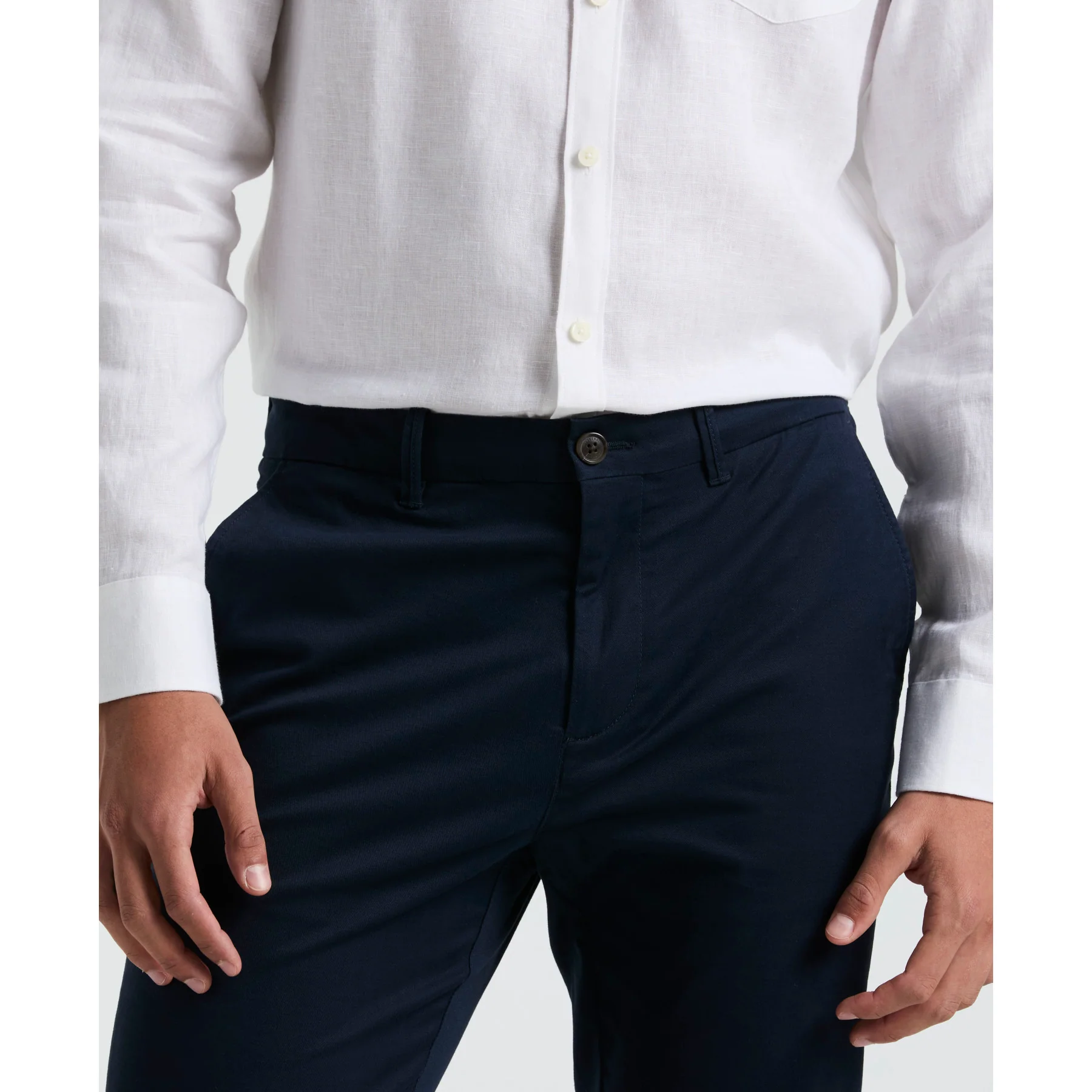 Slim Fit Chinos In Dark Sapphire - Image 3