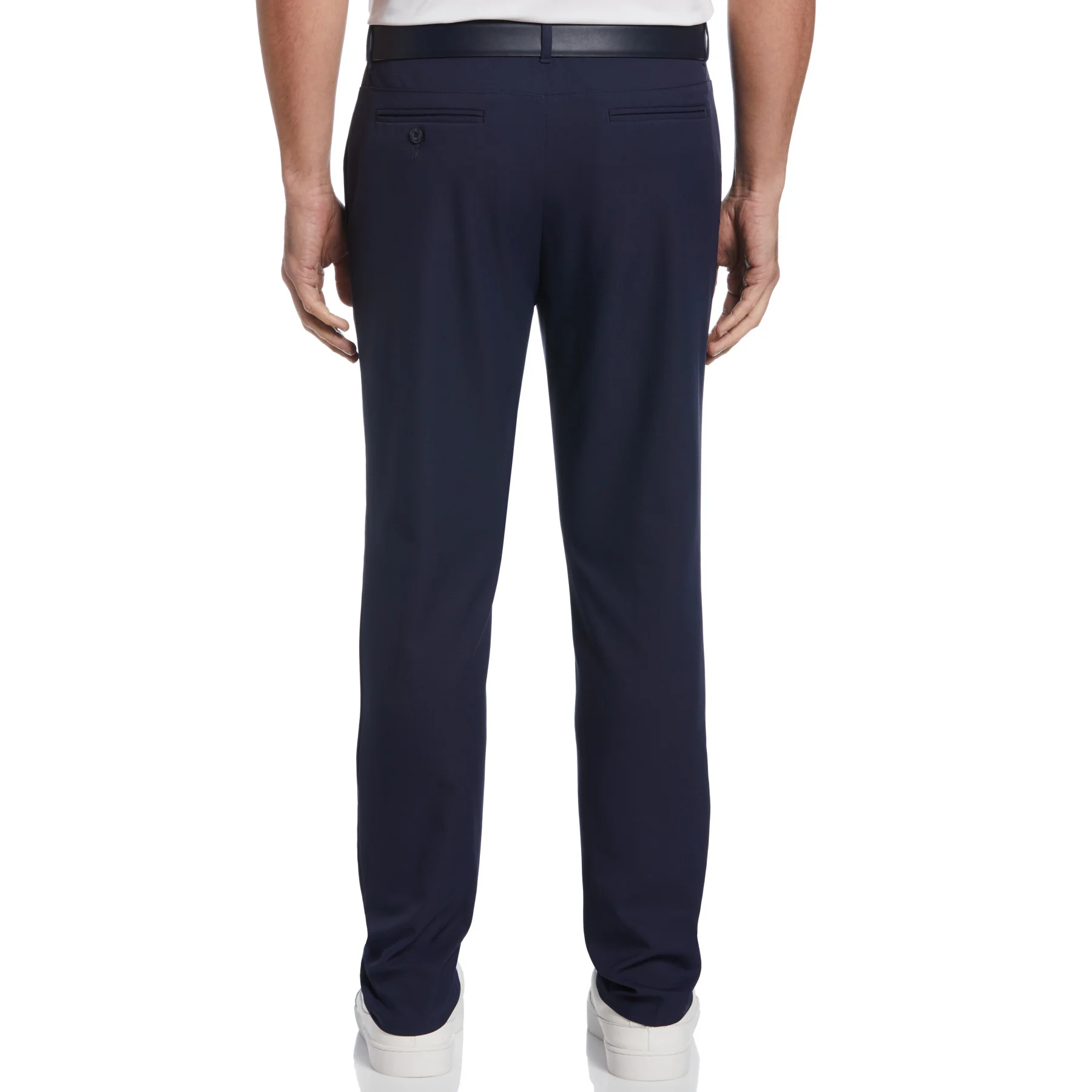 Flat Front Golf Trousers In Black Iris - Image 2