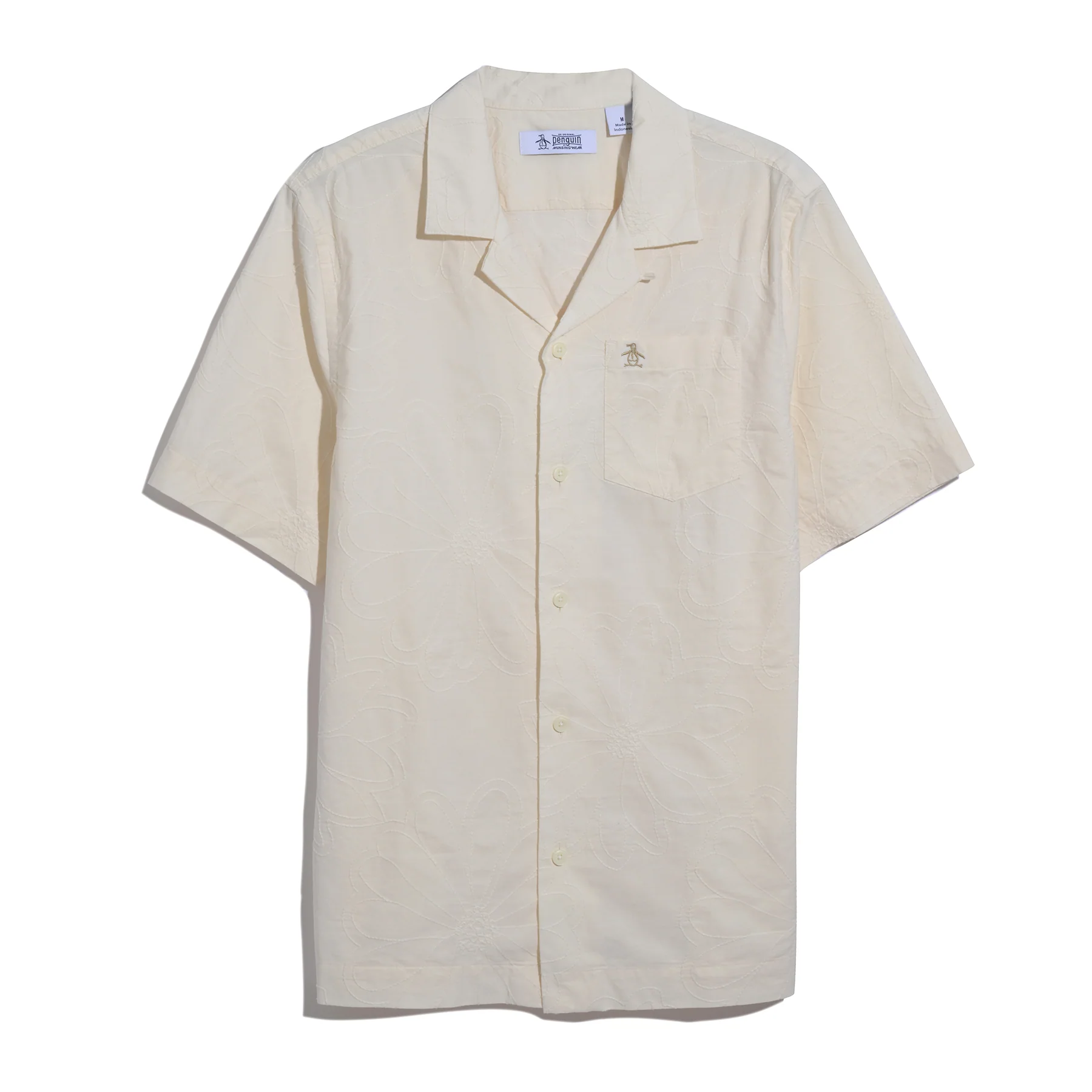 Floral Embroidered Short Sleeve Shirt In Birch - Image 6
