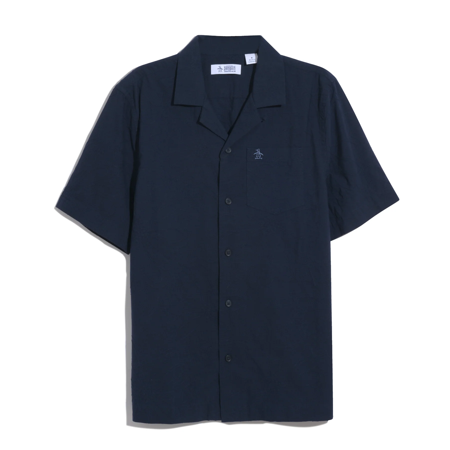 Floral Embroidered Short Sleeve Shirt In Dark Sapphire - Image 6