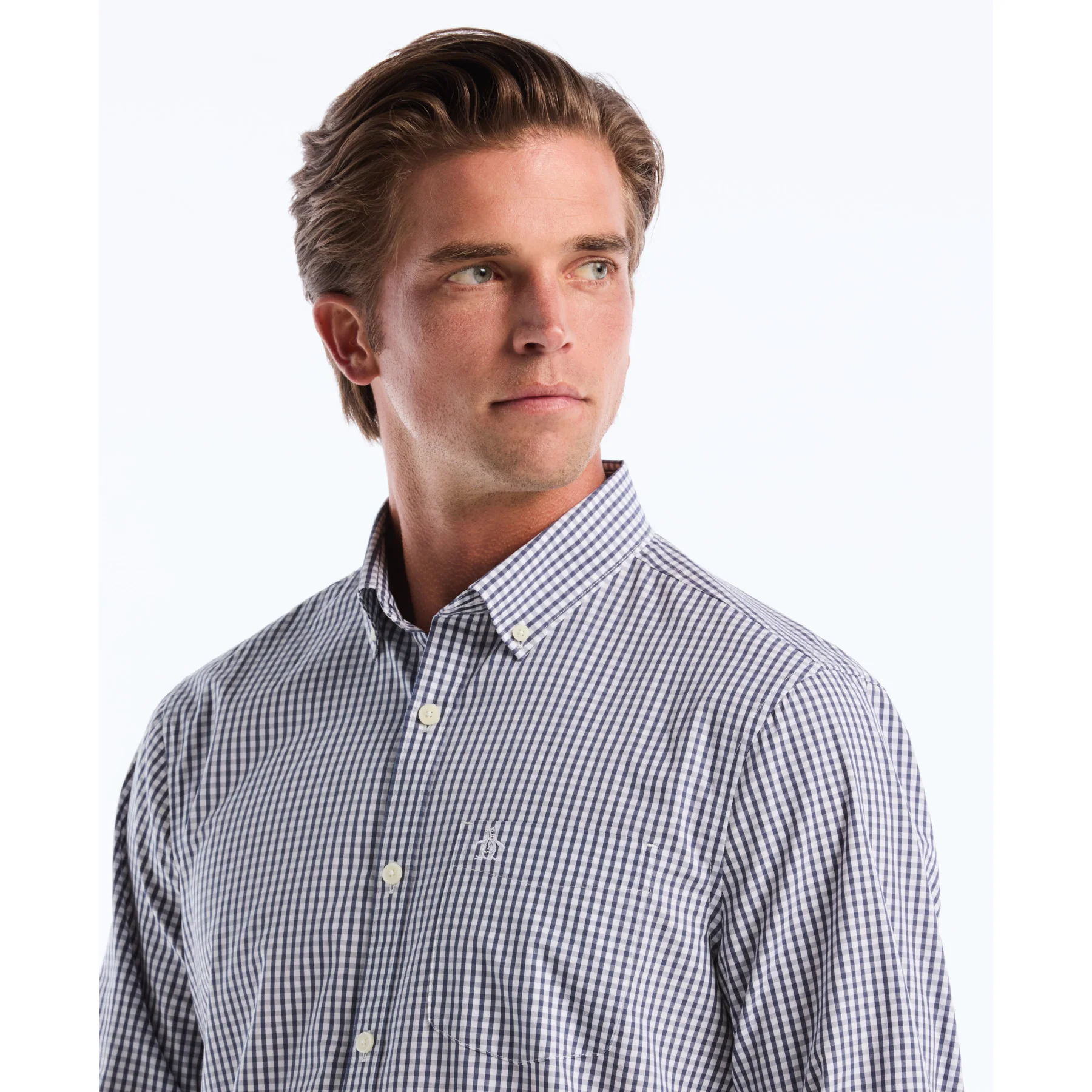 Gingham Shirt In Sargasso Sea - Image 3