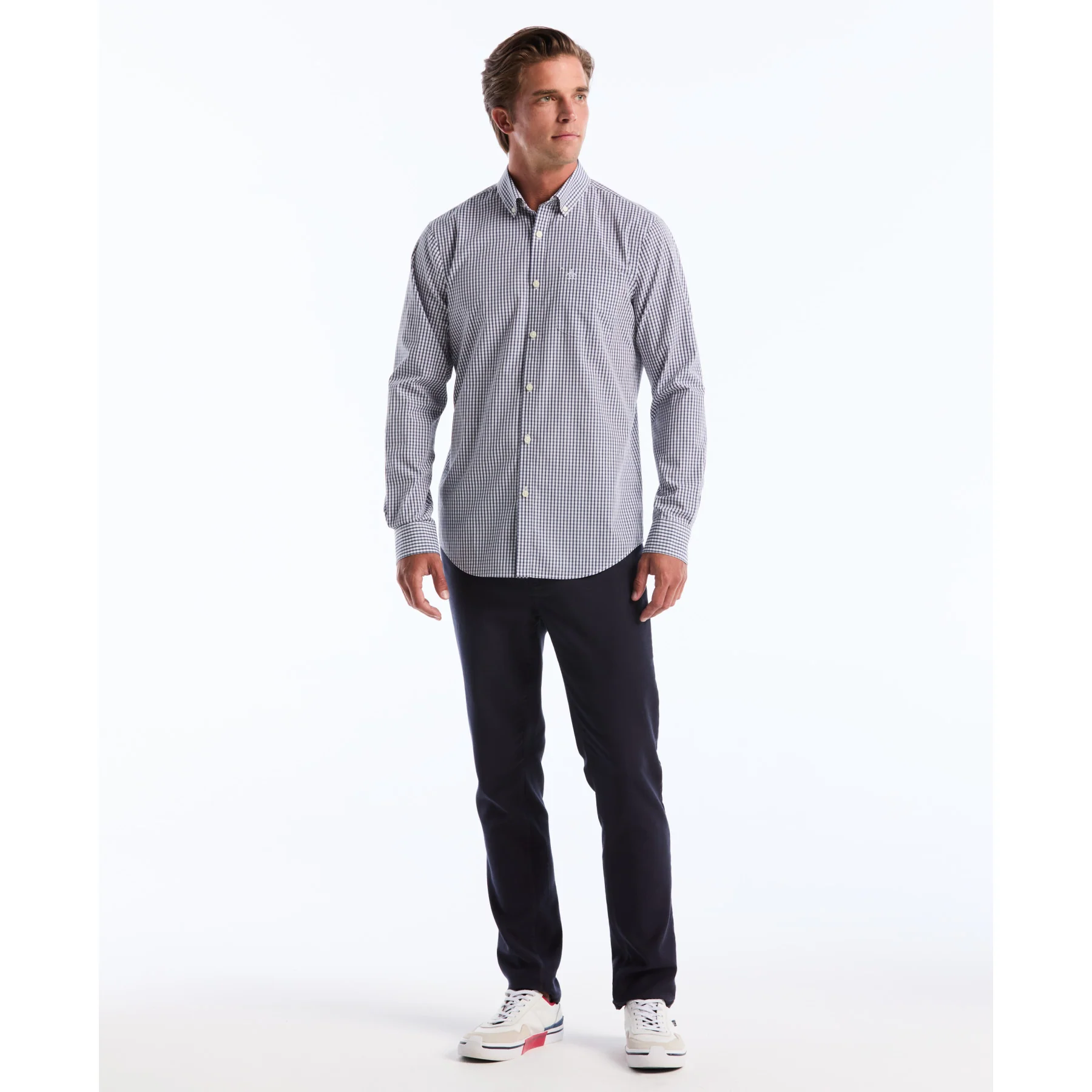 Gingham Shirt In Sargasso Sea - Image 4