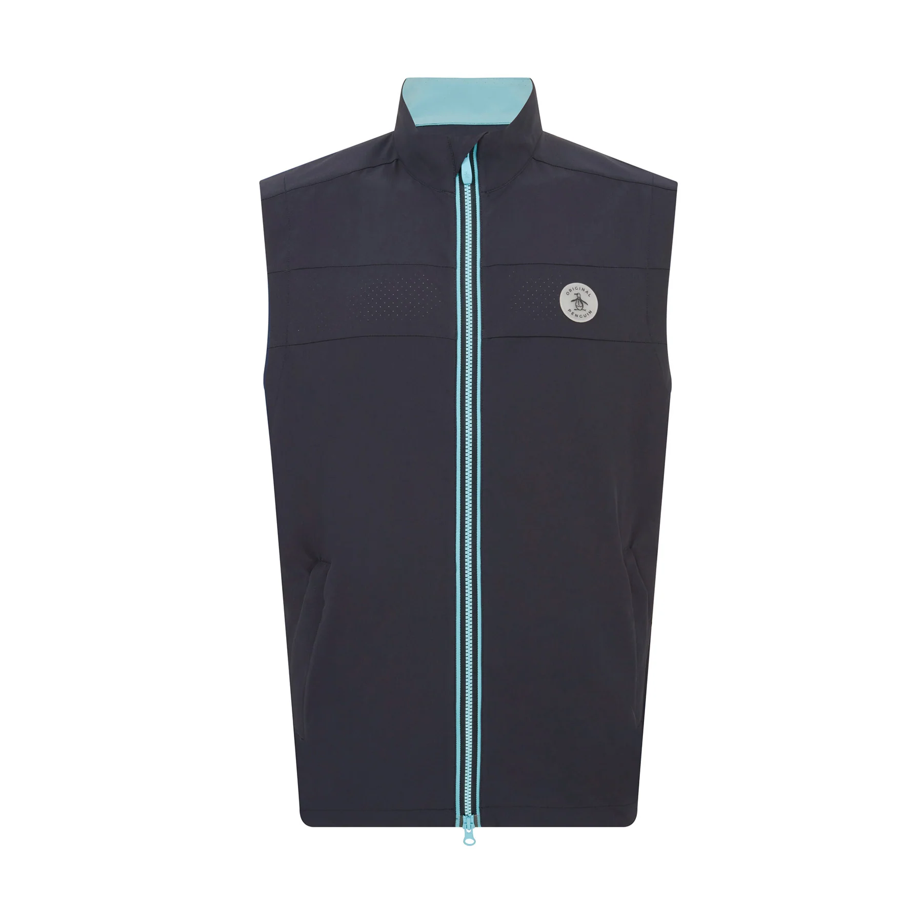 Heritage Lightweight Packable Golf Gilet In Black Iris - Image 5