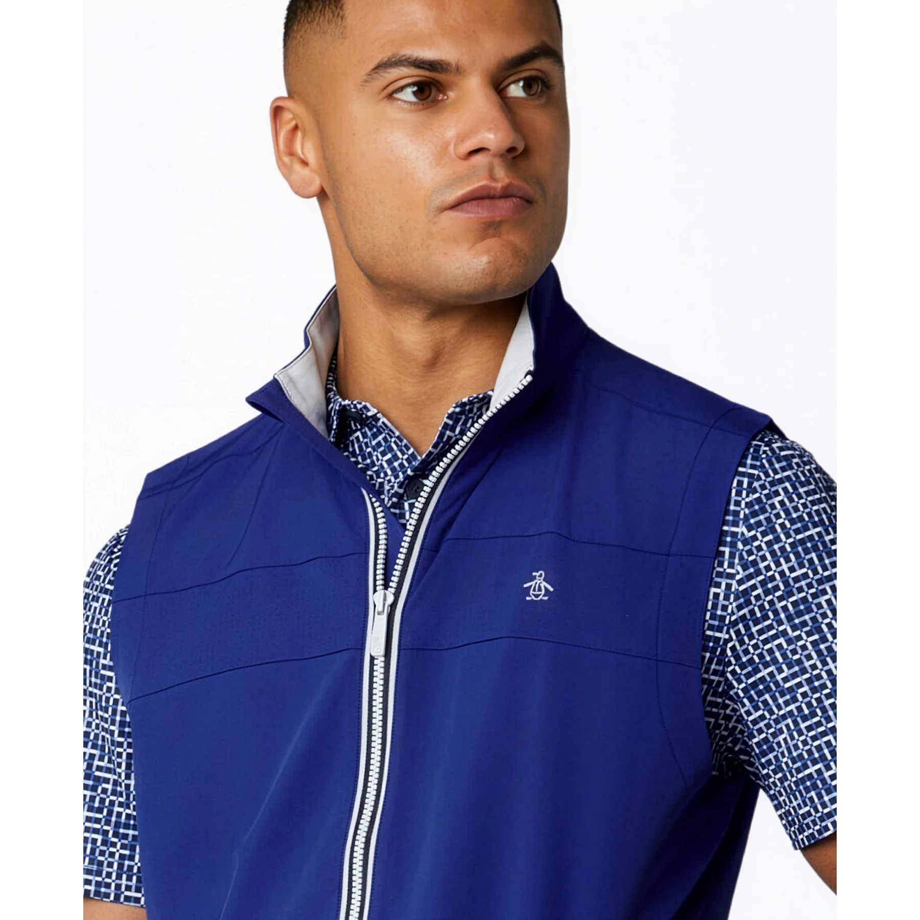 Heritage Lightweight Packable Golf Vest In Surf The Web - Image 3