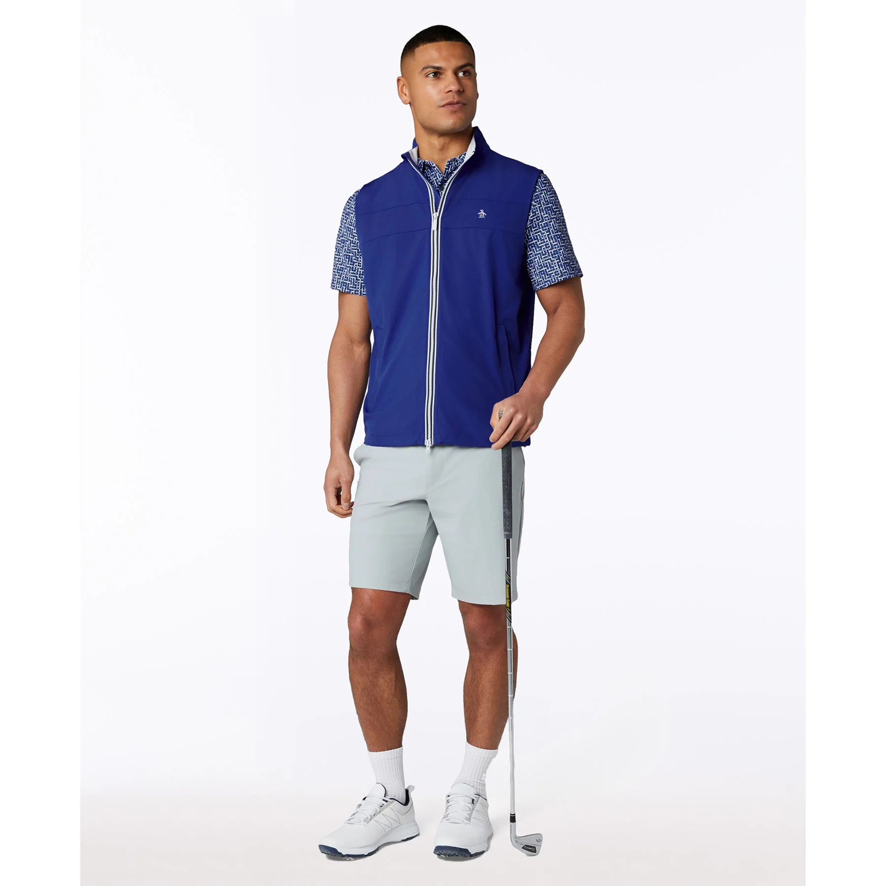 Heritage Lightweight Packable Golf Vest In Surf The Web - Image 4