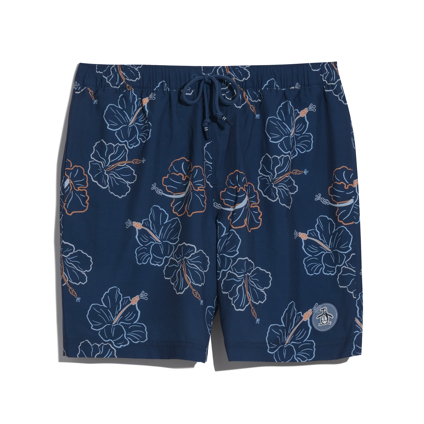 Hibiscus Flower Print Swim Shorts In Sargasso Sea - Image 6