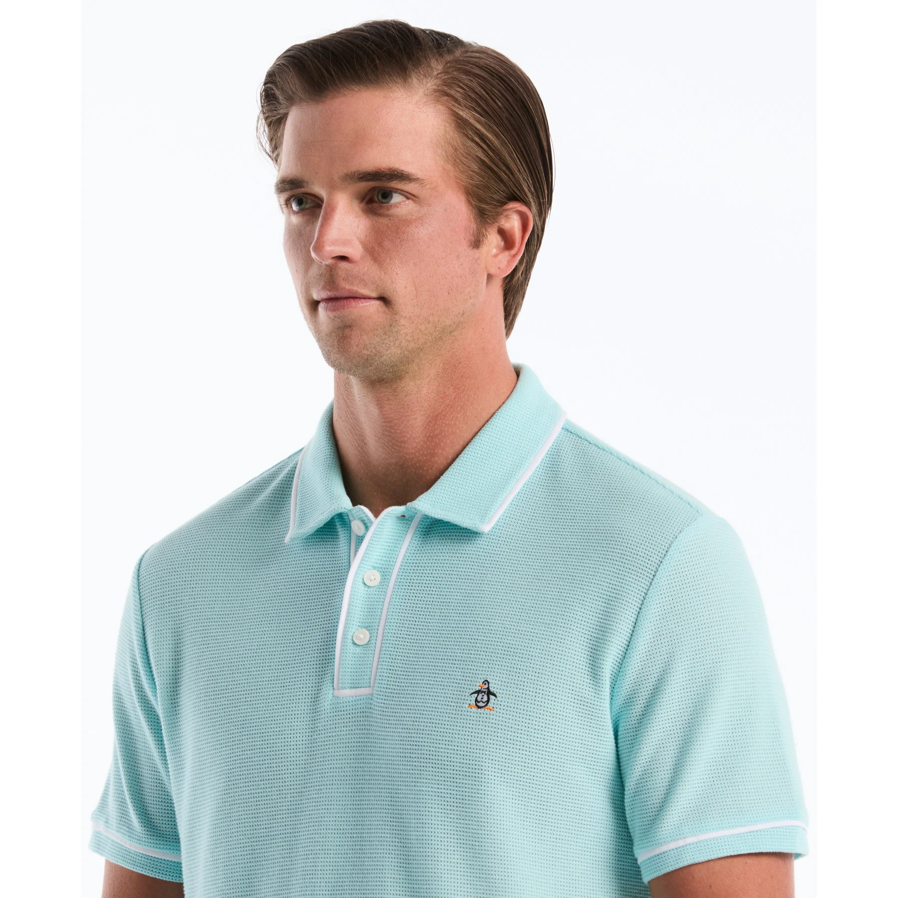 Icons Bentley Mesh Polo Shirt In Plume - Image 4