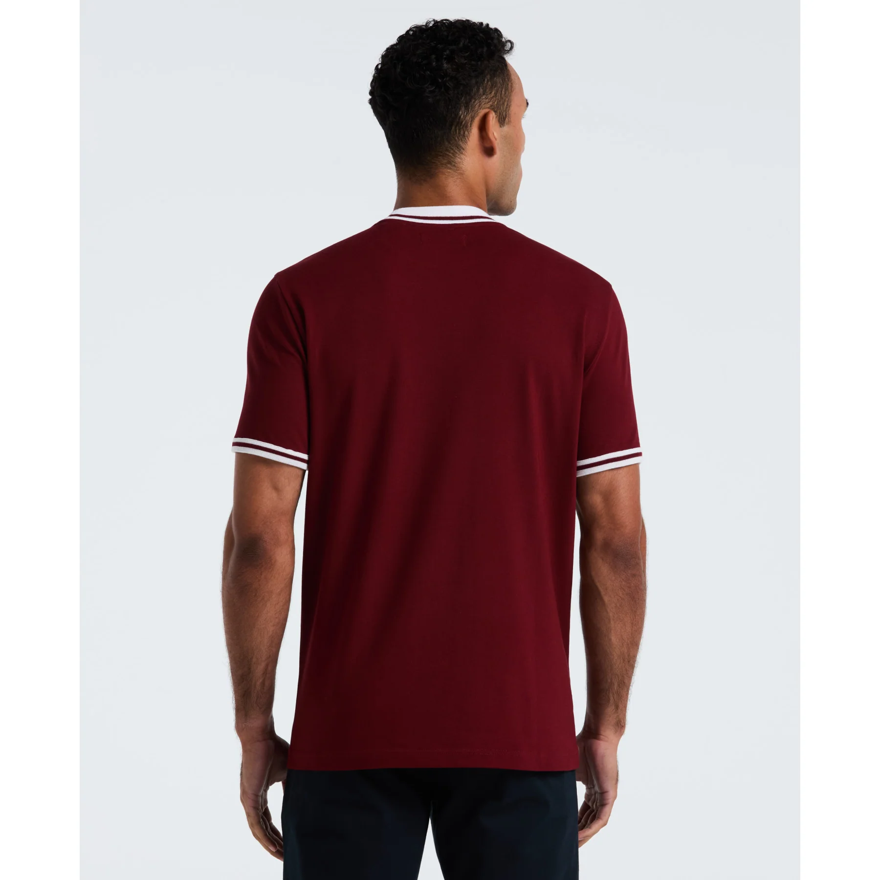 Icons Pique T-Shirt In Cabernet - Image 2