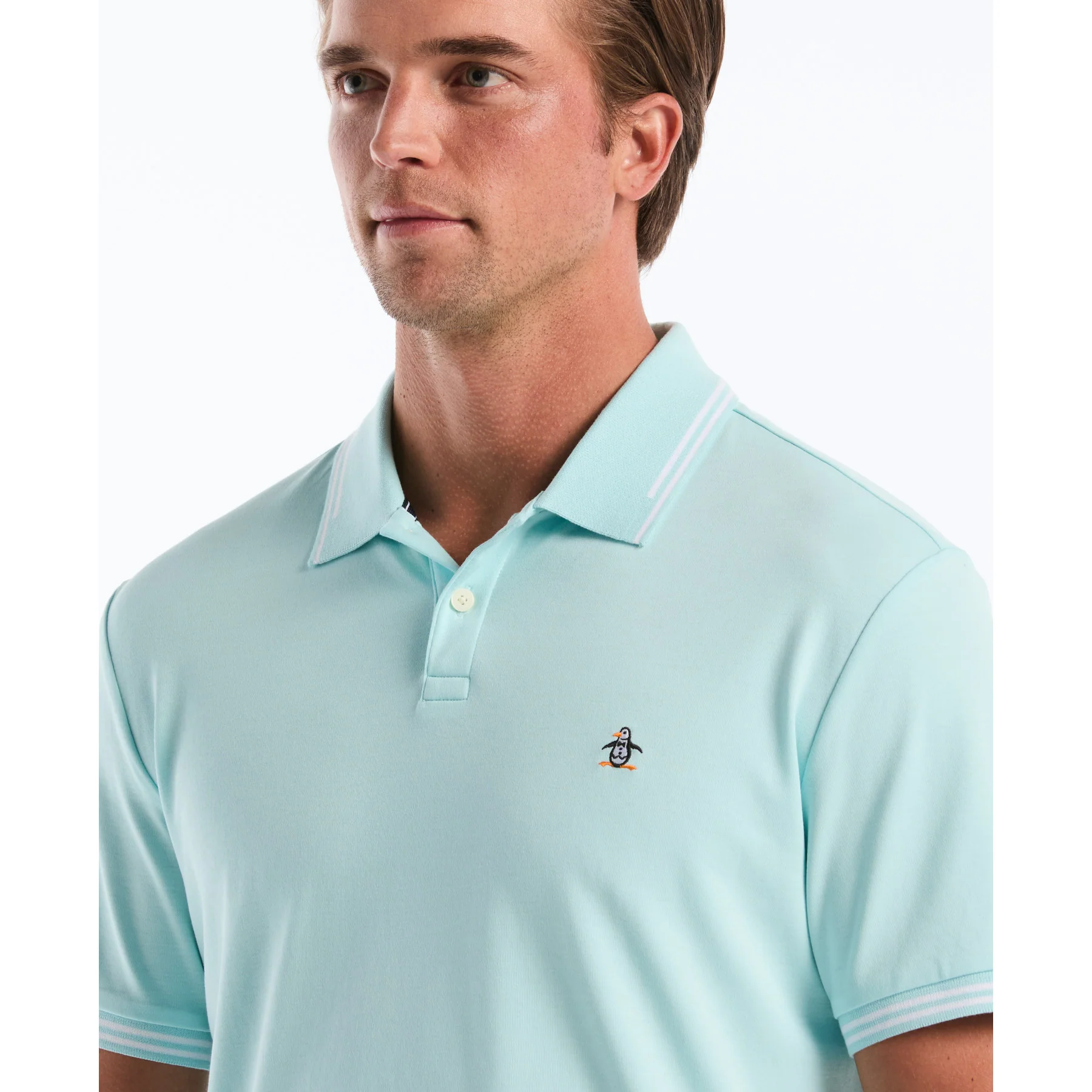 Icons Tipped Polo Shirt In Plume - Image 4