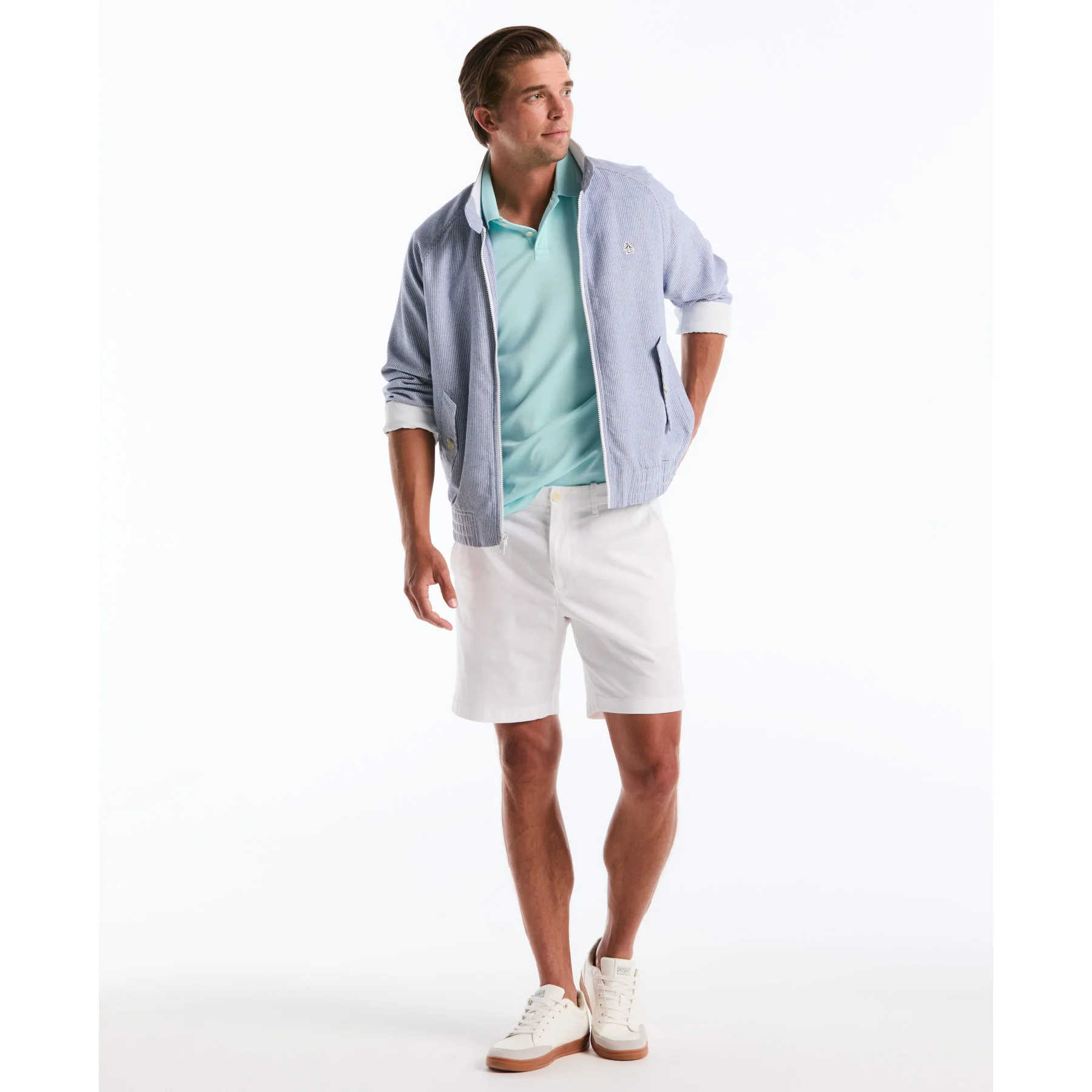 Icons Tipped Polo Shirt In Plume - Image 5