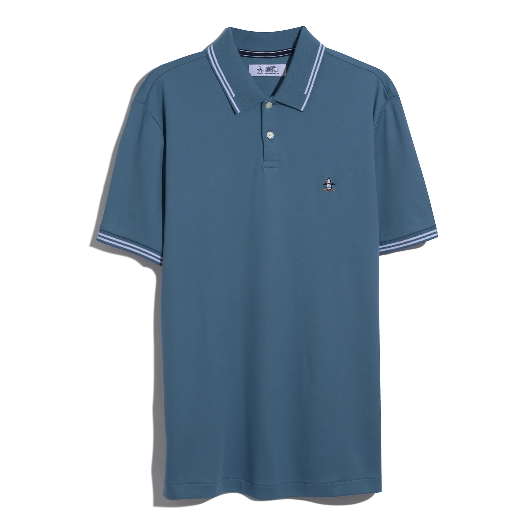 Icons Tipped Polo Shirt In Copen Blue - Image 5