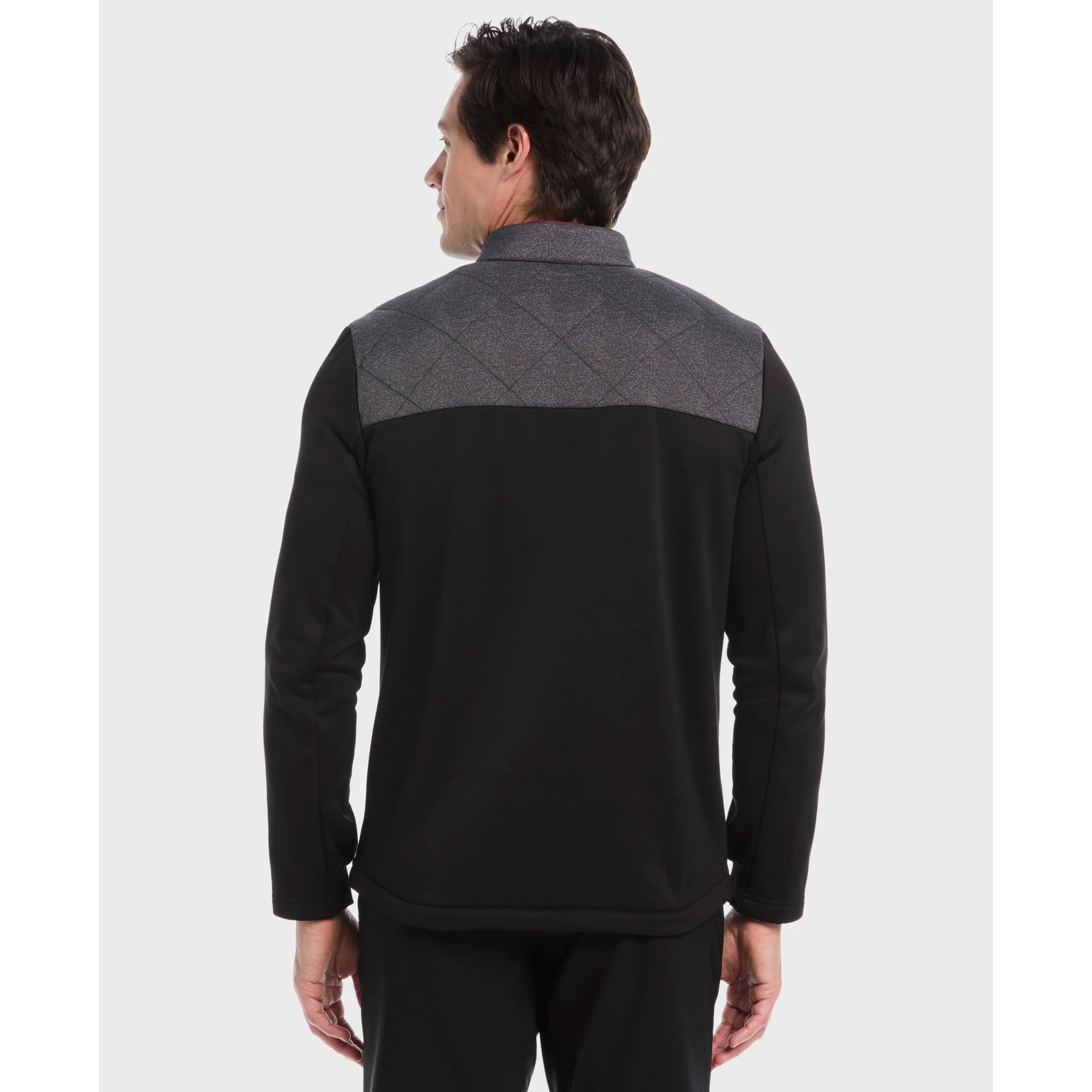 Insulated Printed Golf Jacket In Caviar - Image 2