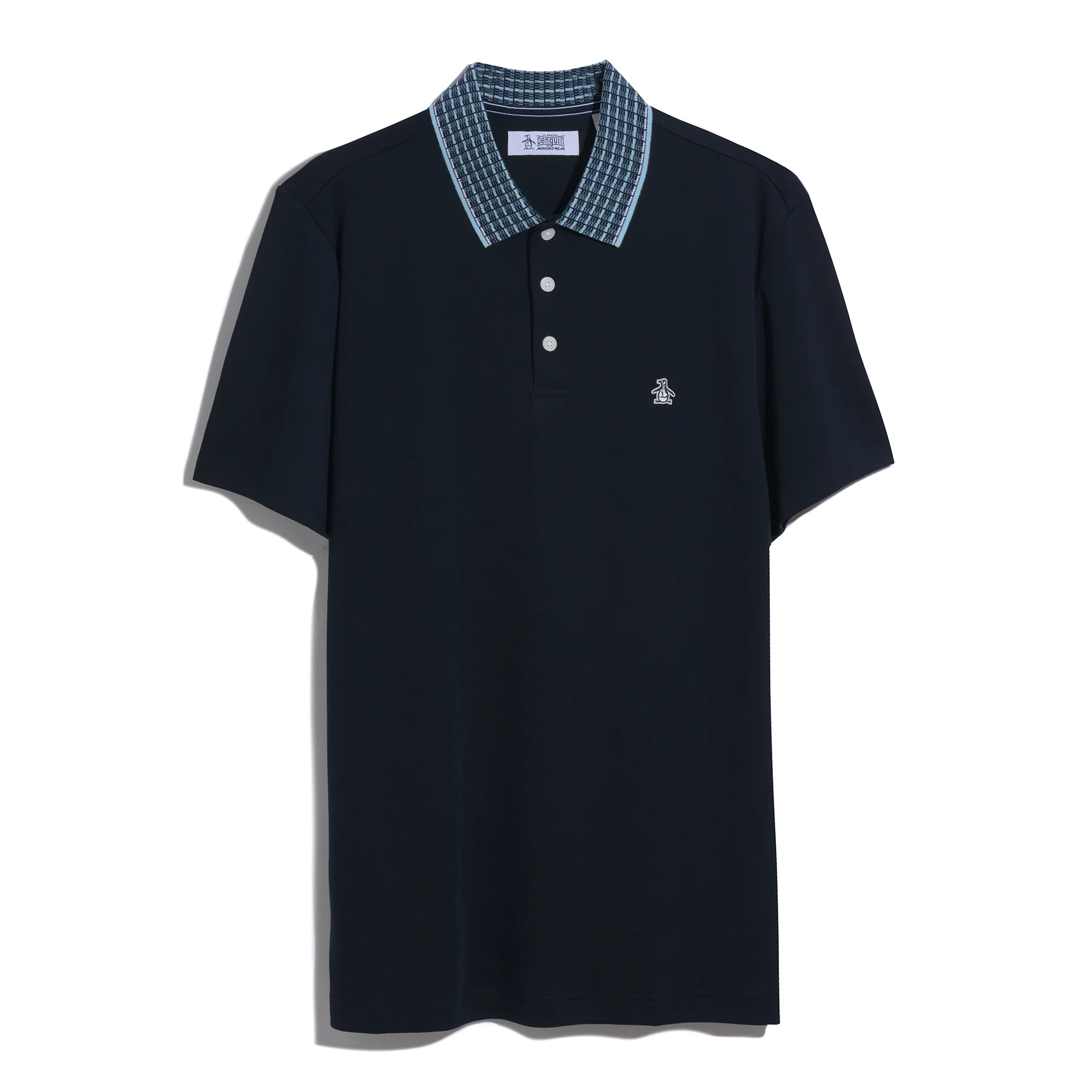 Interlock Striped Collar Polo Shirt In Dark Sapphire - Image 6