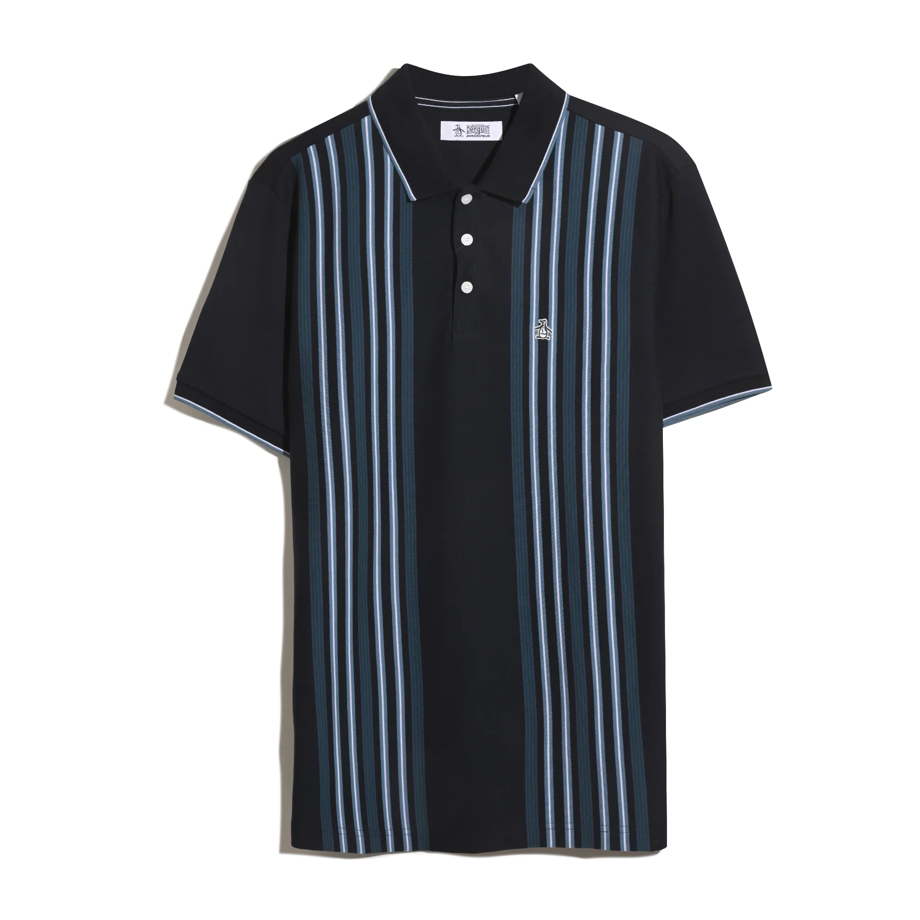 Interlock Vertical Stripe Polo Shirt In Dark Sapphire - Image 5