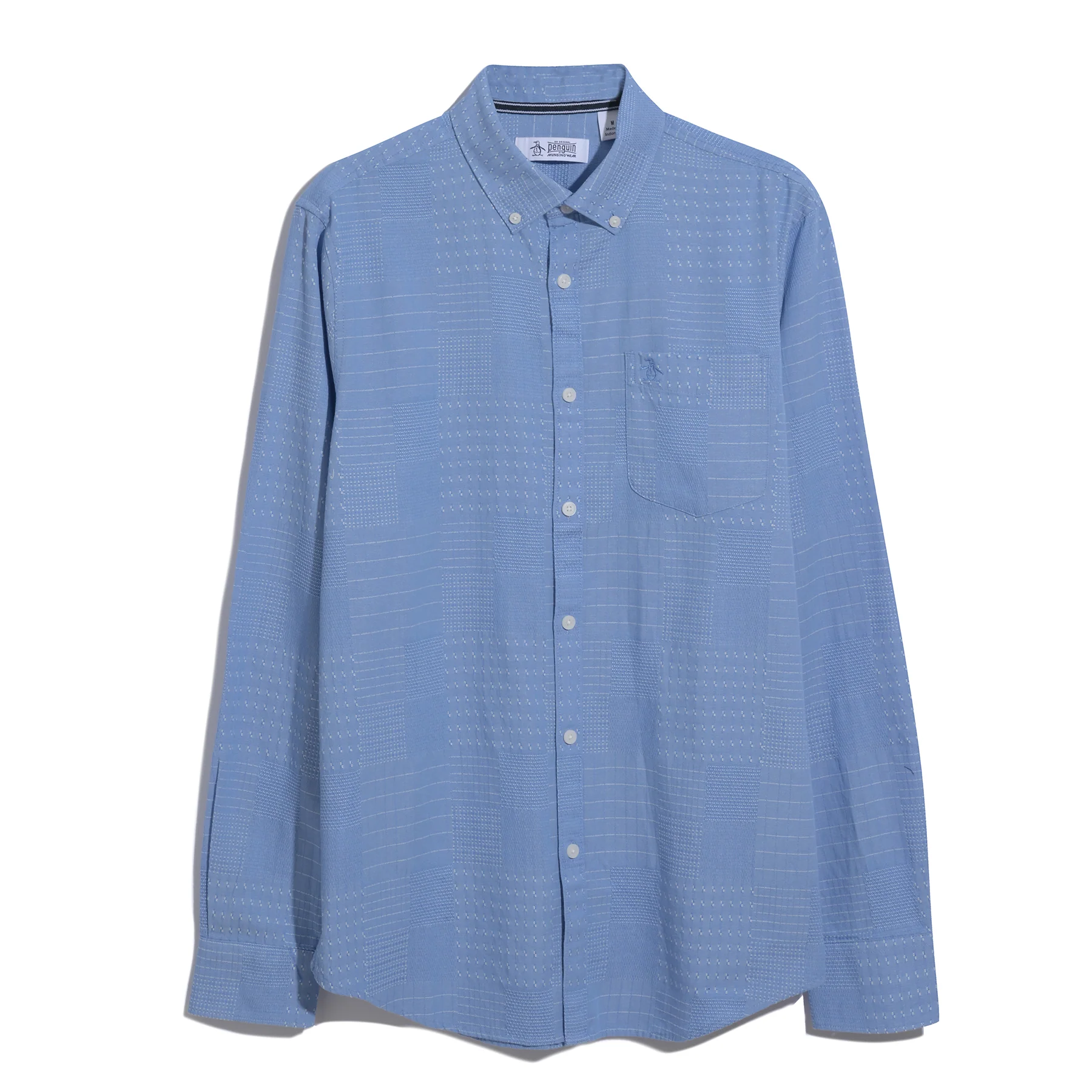 Jacquard Patchwork Shirt In Ultramarine - Image 6