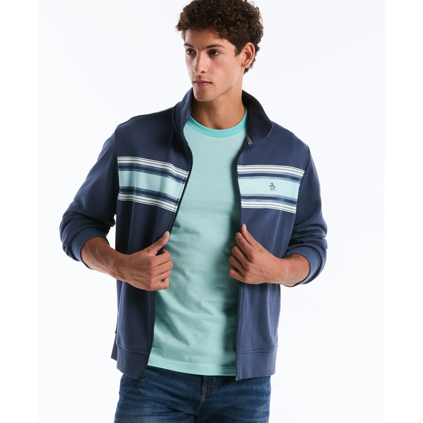Jacquard Stripe T-Shirt In Aquarelle - Image 5