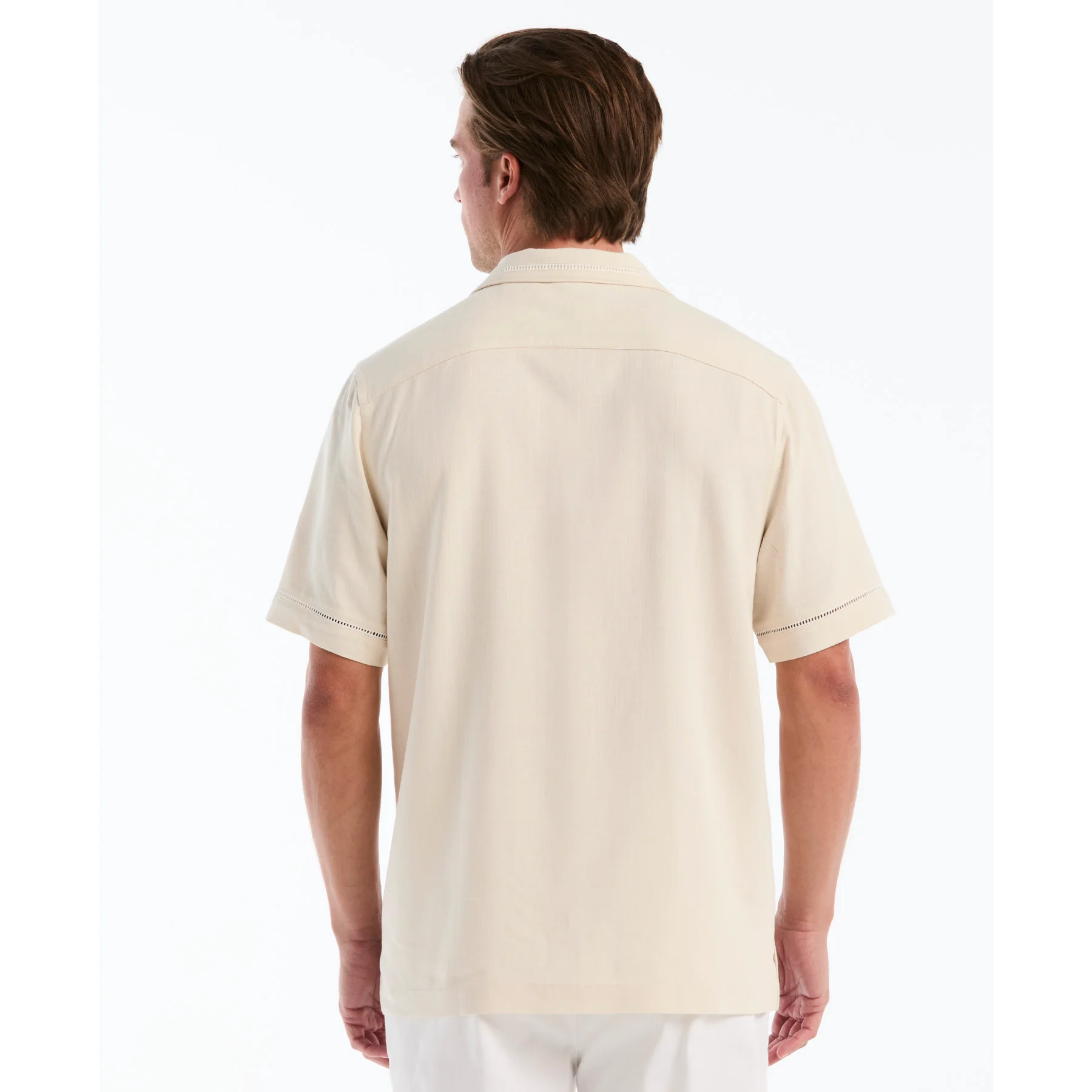 Ladder Trim Short Sleeve Shirt In Birch - Image 3
