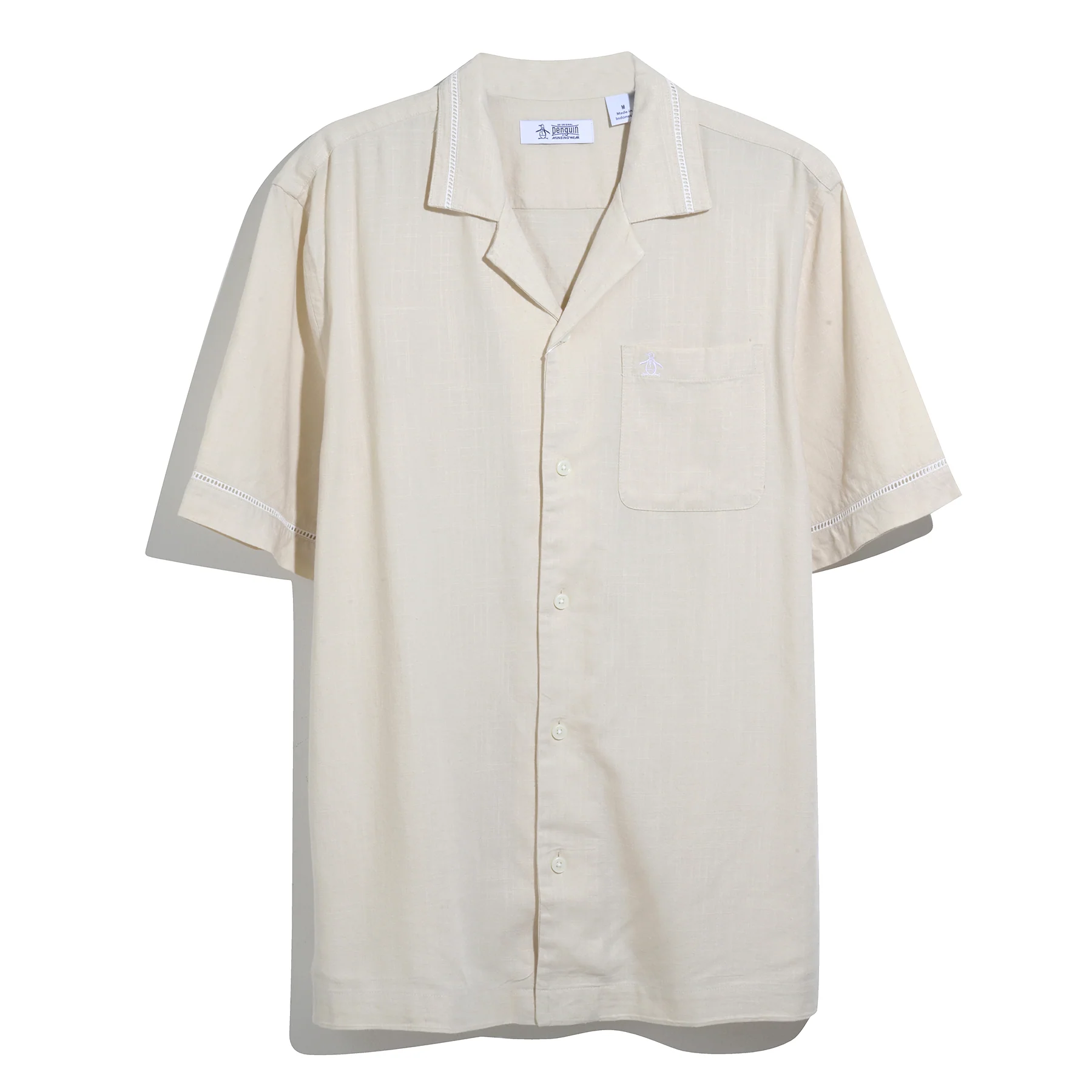 Ladder Trim Short Sleeve Shirt In Birch - Image 6