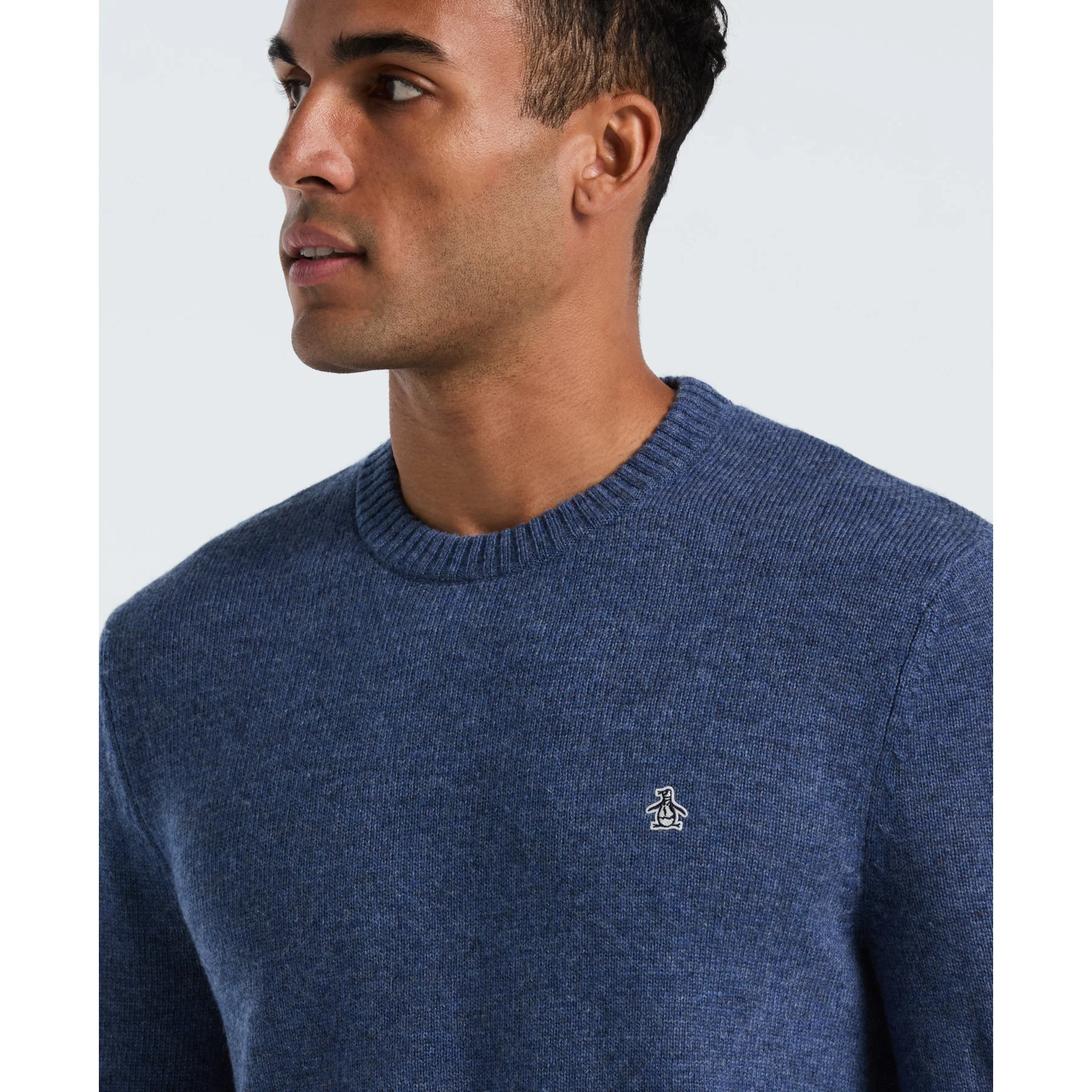Lambswool Crew Neck Sweater In Sargasso Sea - Image 3