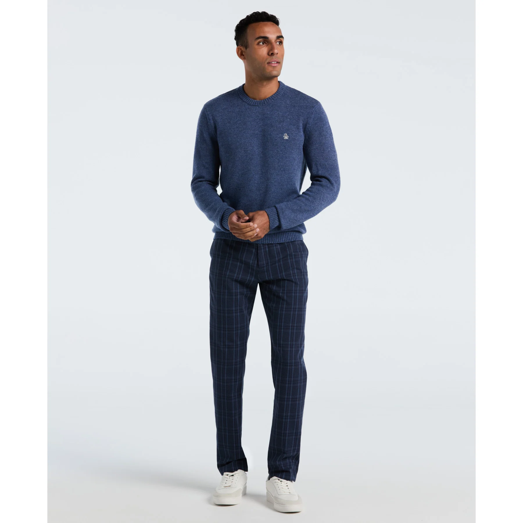 Lambswool Crew Neck Sweater In Sargasso Sea - Image 4