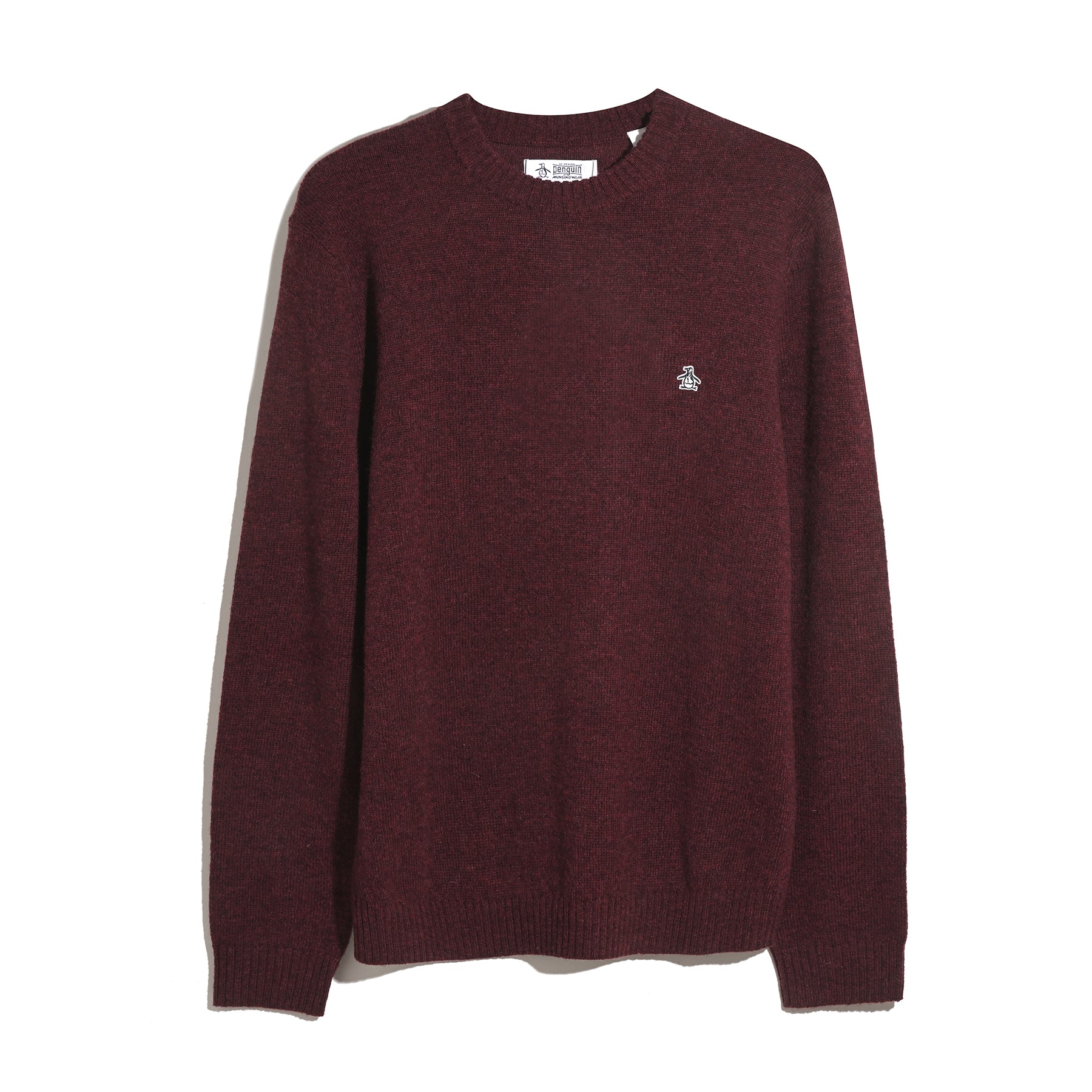 Lambswool Crew Neck Sweater In Cabernet - Image 5